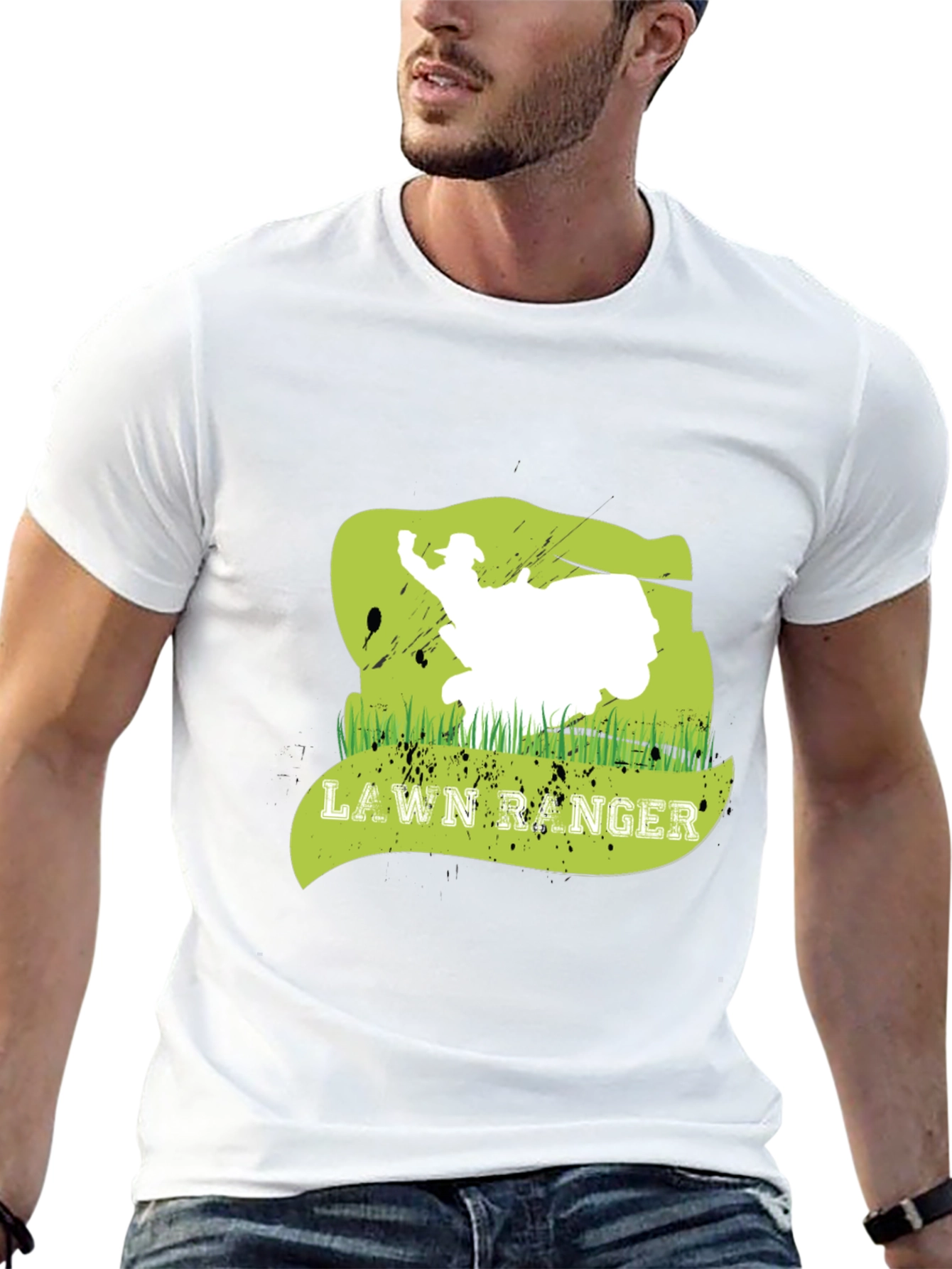 Lawn Ranger Graphic Tee - Black Cotton T-Shirt