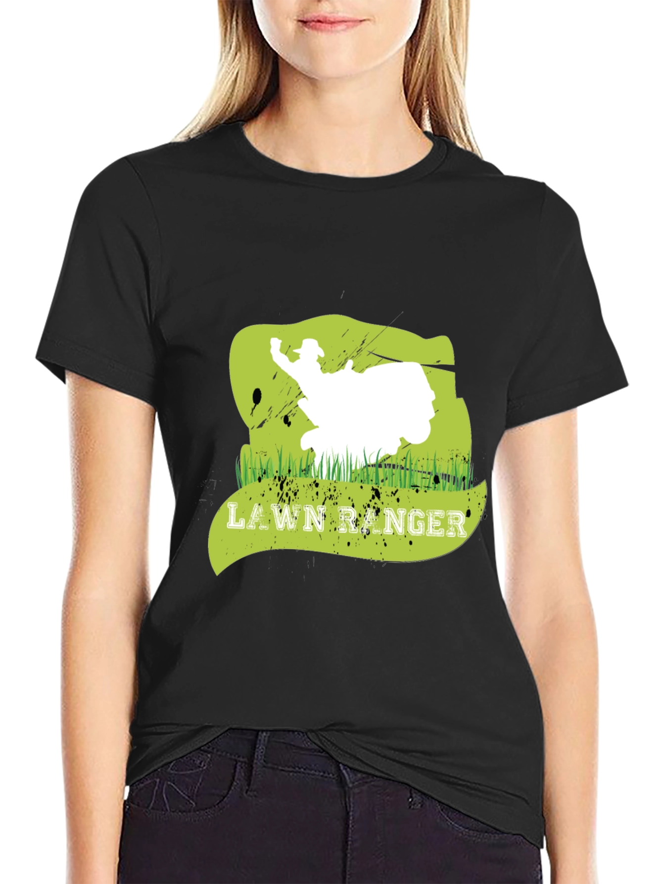 Lawn Ranger Graphic Tee - Black Cotton T-Shirt
