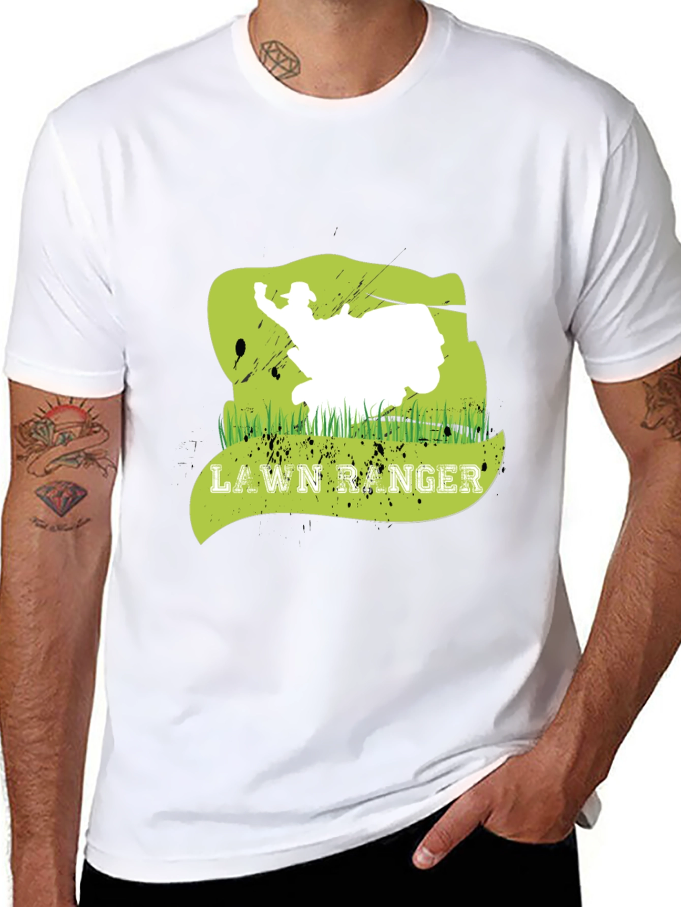 Lawn Ranger Graphic Tee - Black Cotton T-Shirt