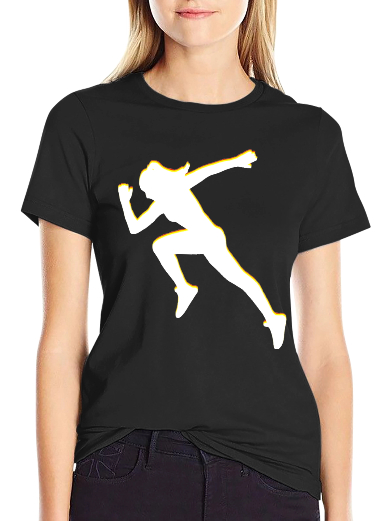 Runner Silhouette T-Shirt - Black