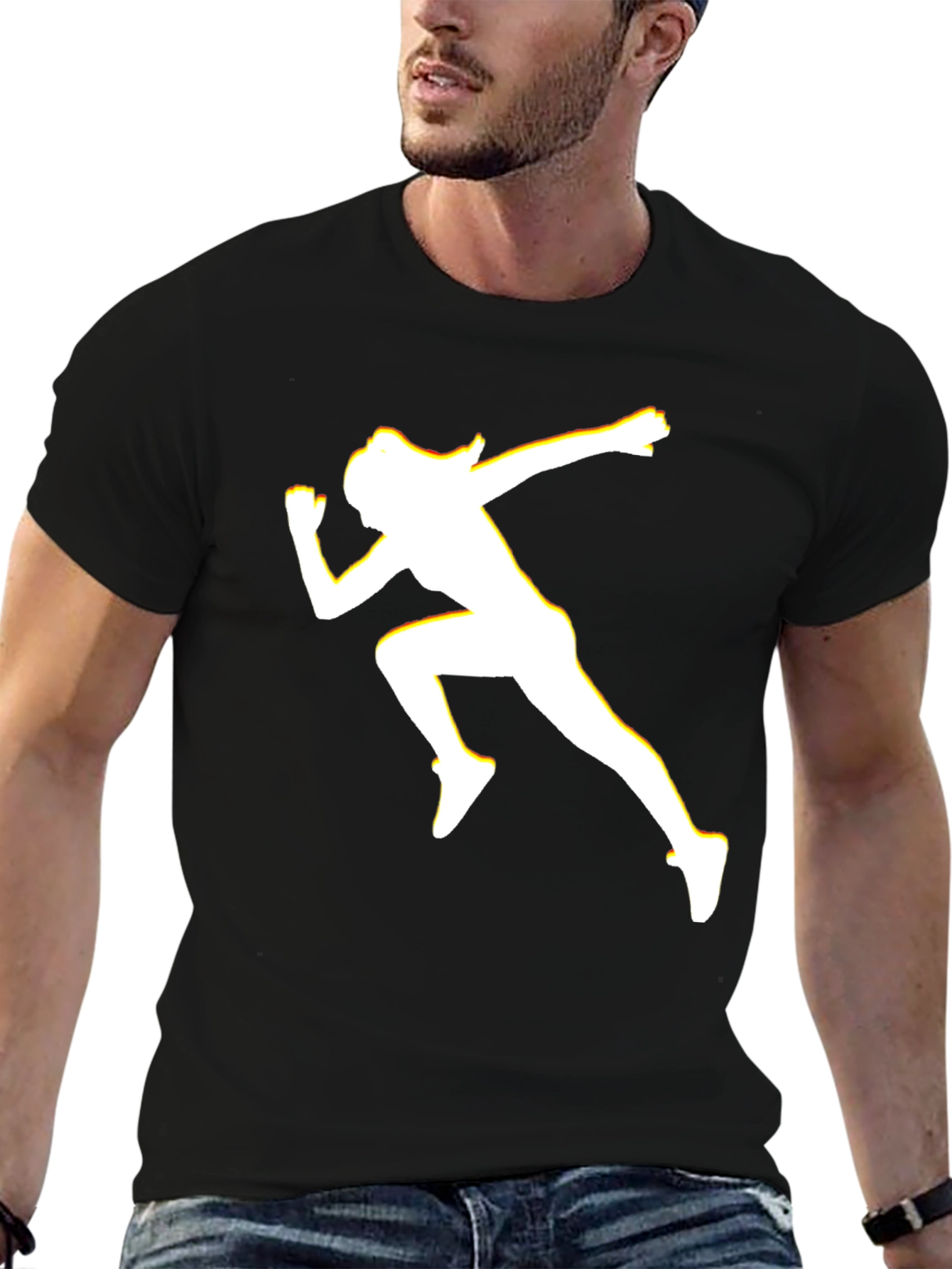 Runner Silhouette T-Shirt - Black