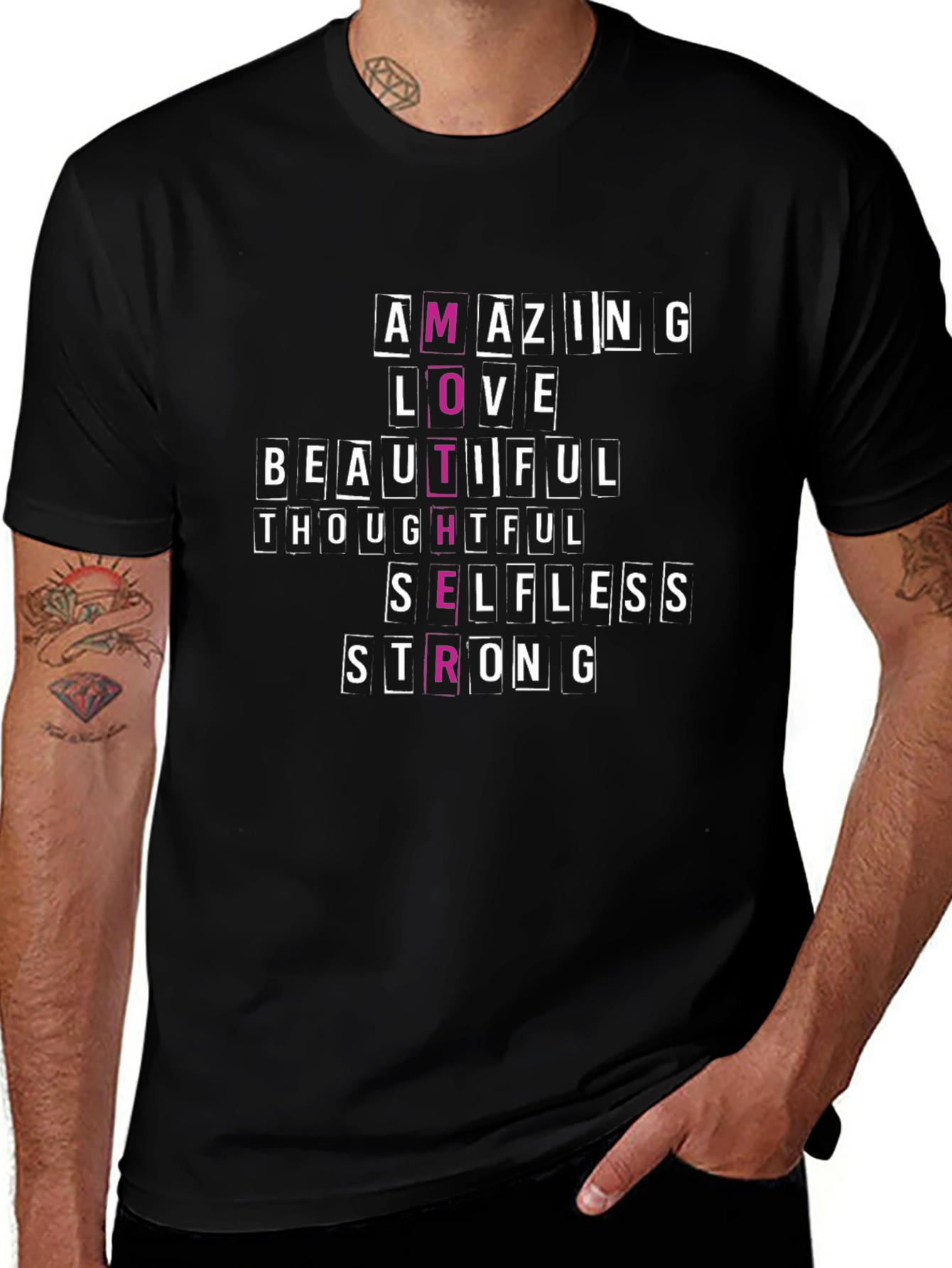 Mothers Day T-Shirt - Amazing Love Beautiful Strong Design
