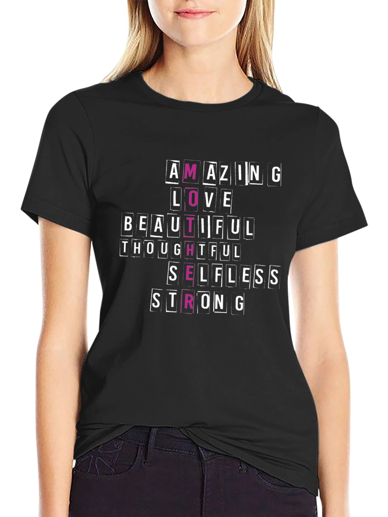 Mothers Day T-Shirt - Amazing Love Beautiful Strong Design