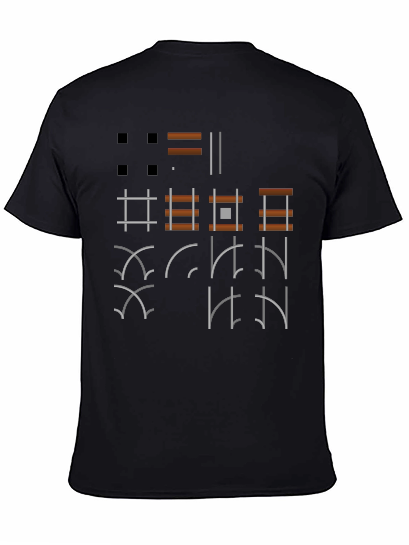 Graphic Symbol Print Black T-Shirt