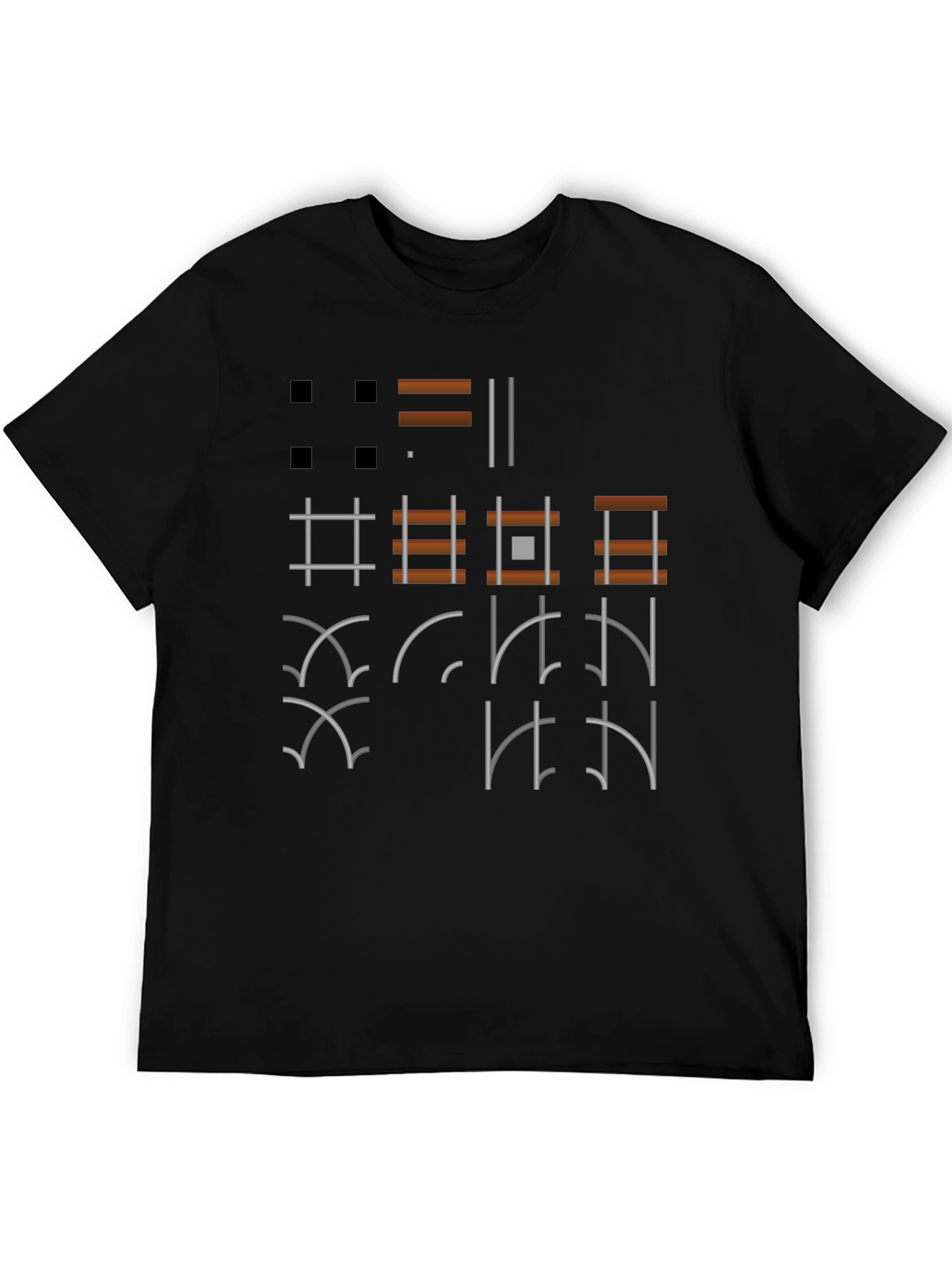 Graphic Symbol Print Black T-Shirt