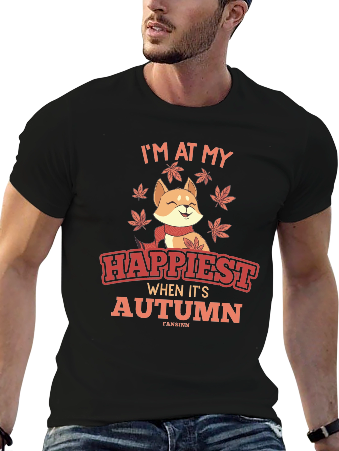 Happiest Autumn T-Shirt - Shiba Inu Fall Design