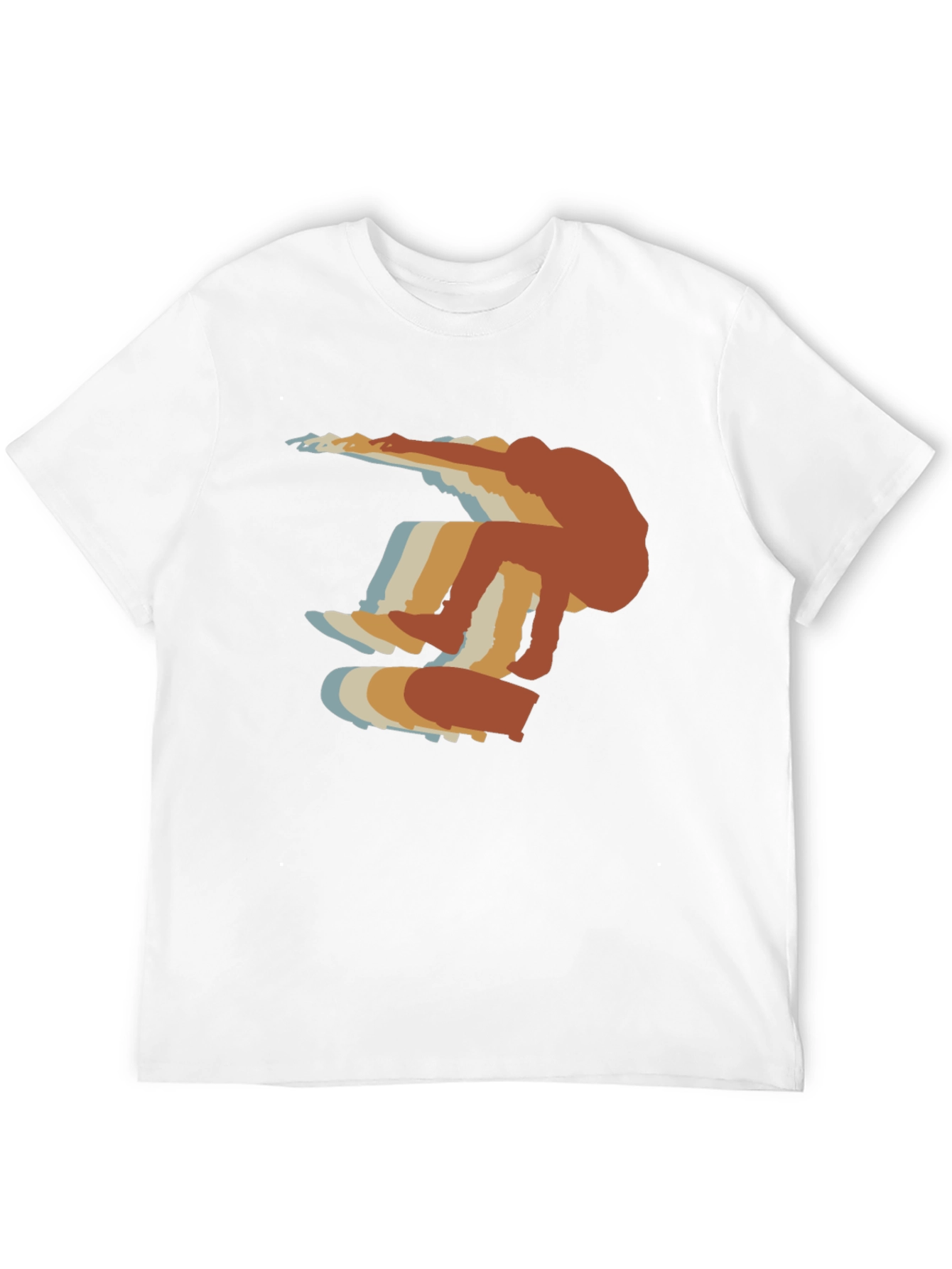Retro Skateboarder Graphic T-Shirt - Casual Style