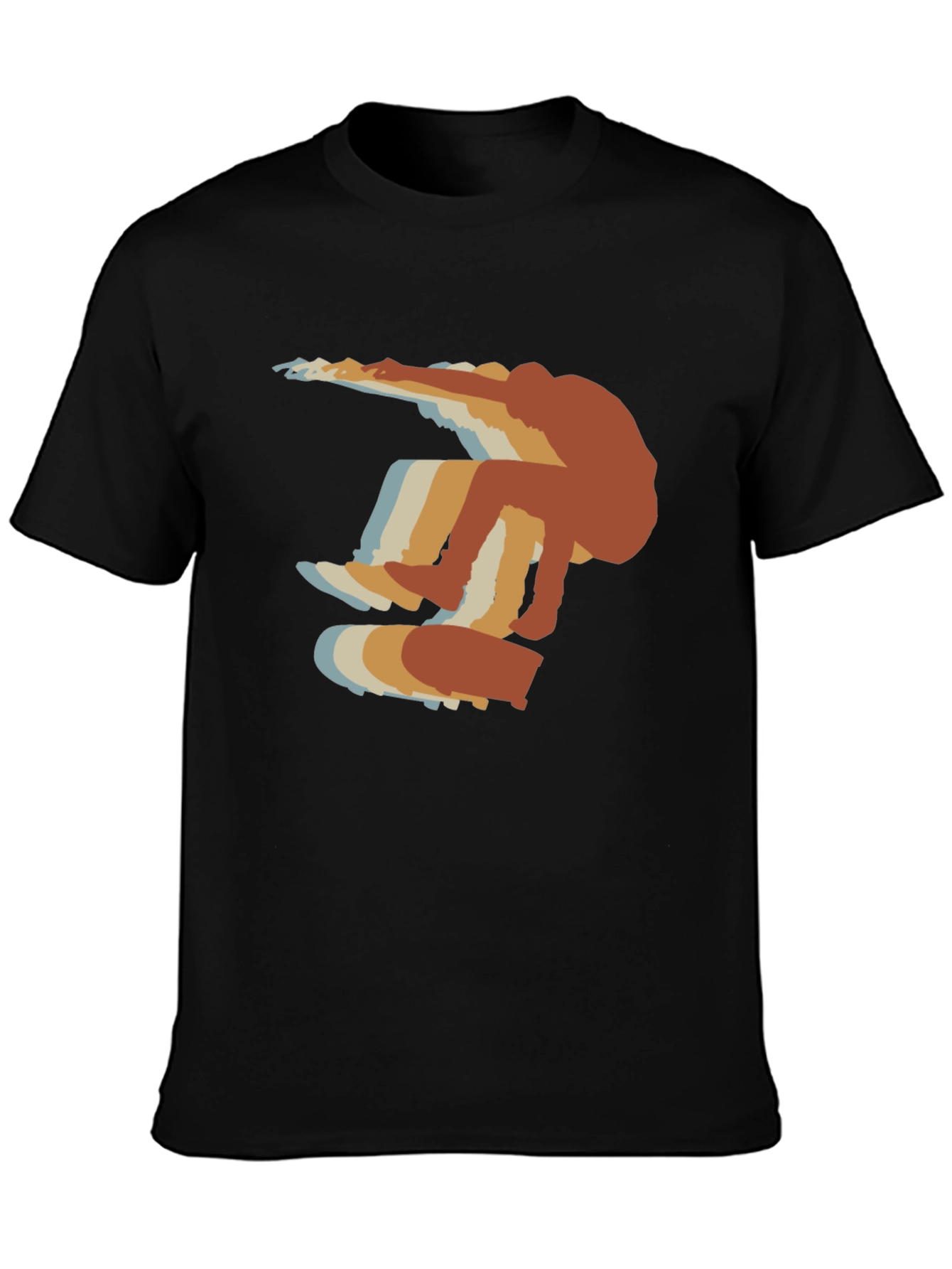 Retro Skateboarder Graphic T-Shirt - Casual Style