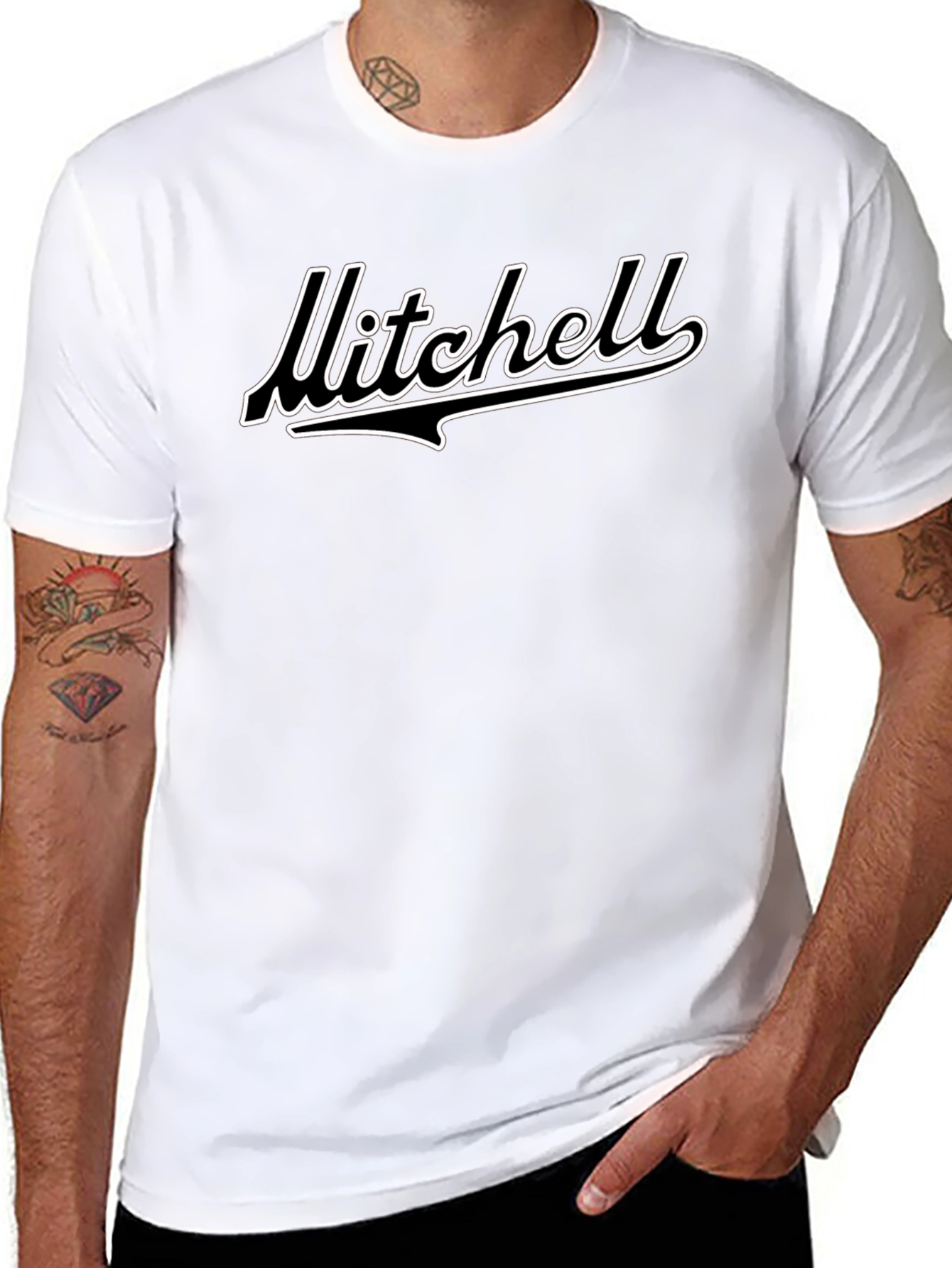 Mitchell Script Black Graphic Tee