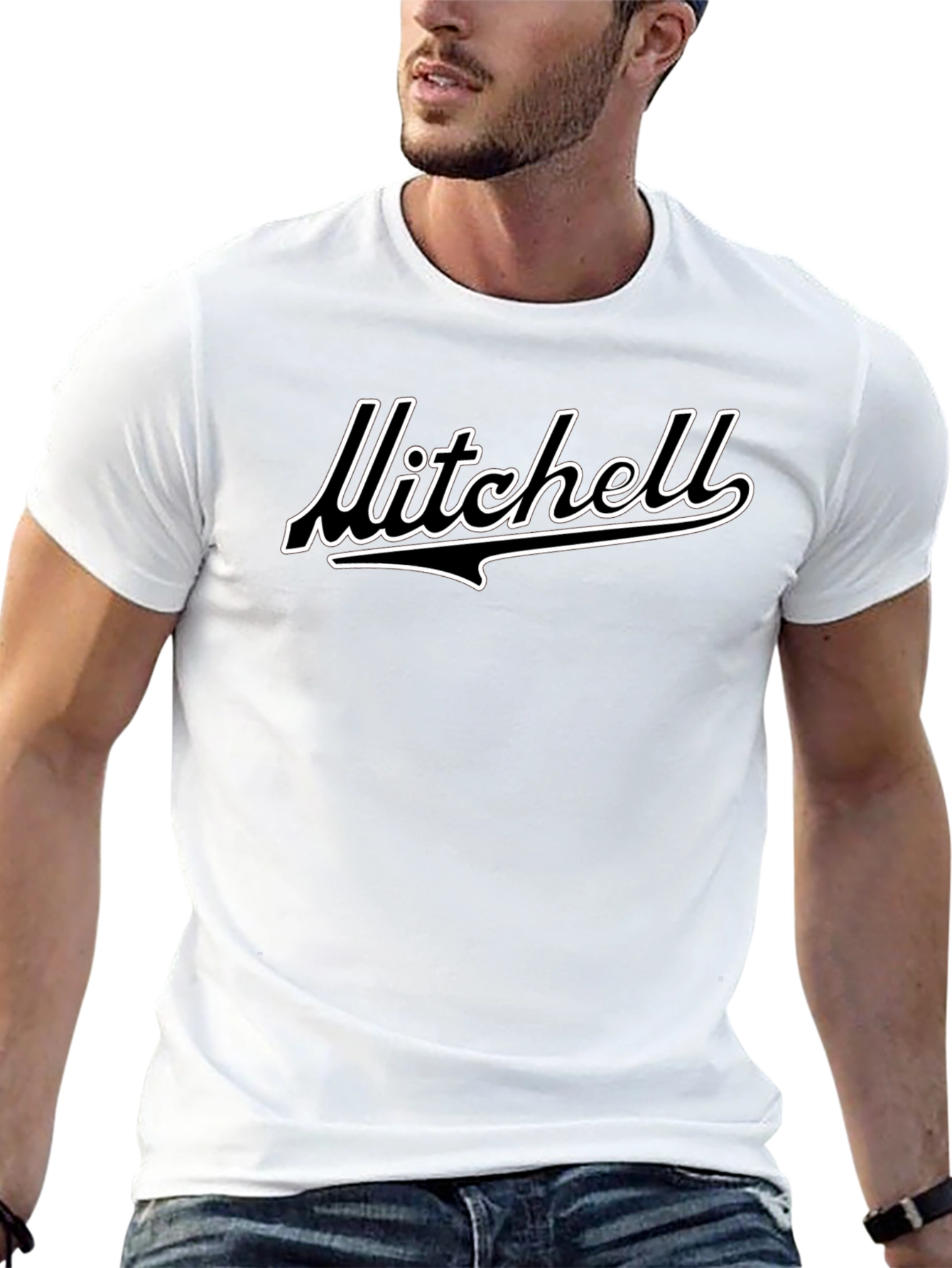 Mitchell Script Black Graphic Tee