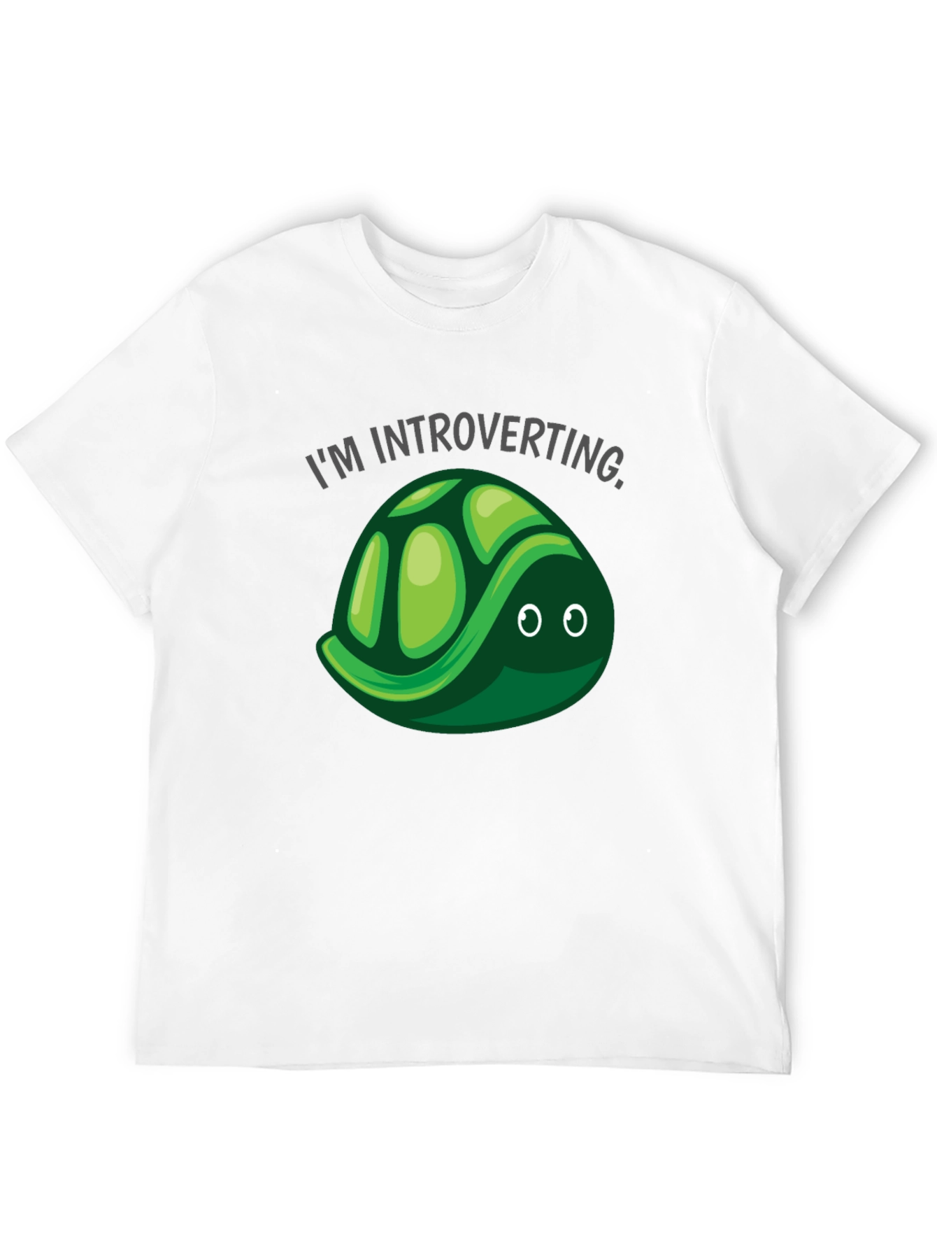 Introverting Turtle T-Shirt - Black Cotton Tee