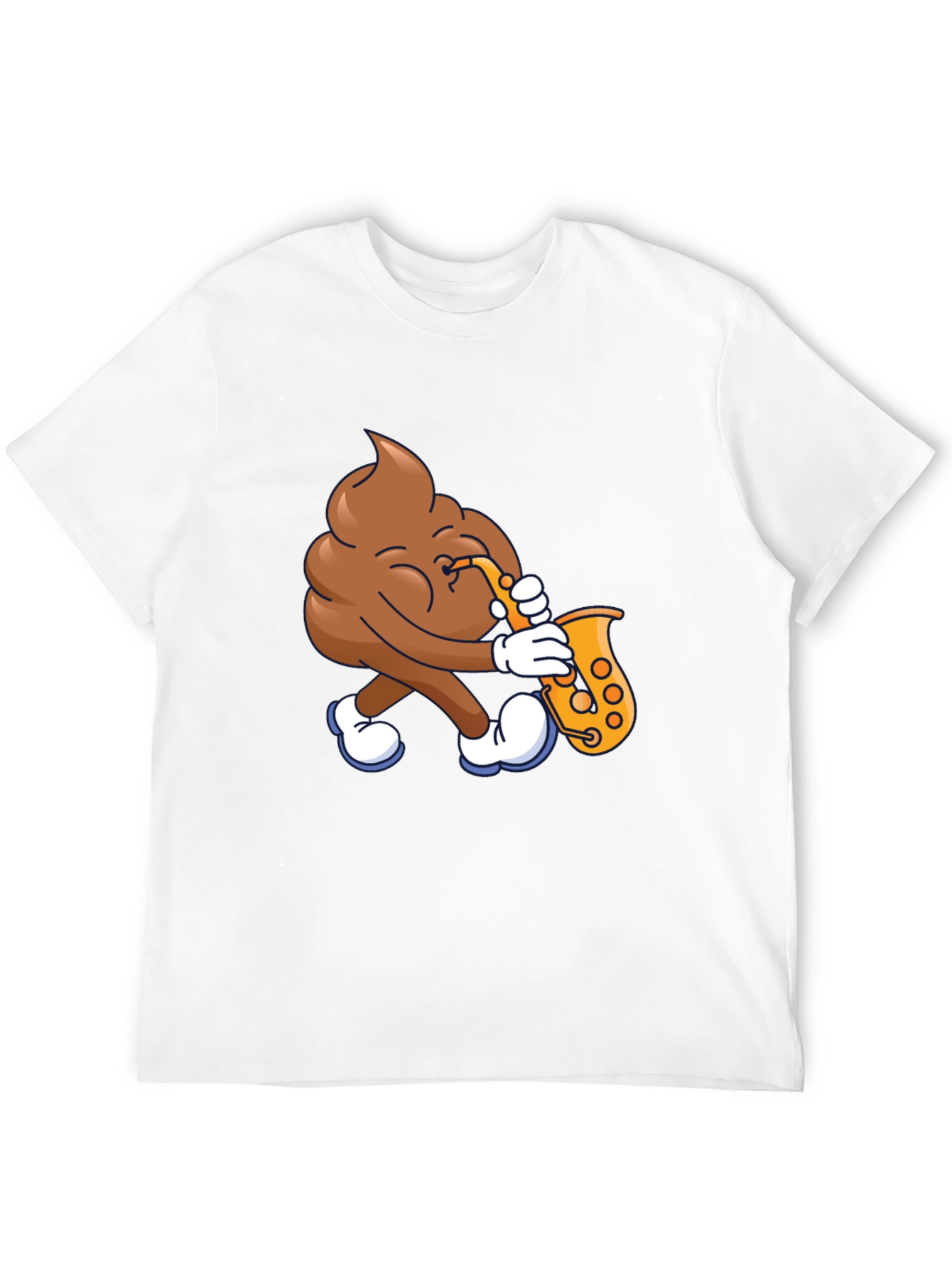 Poop Emoji Saxophone Player Graphic T-Shirt