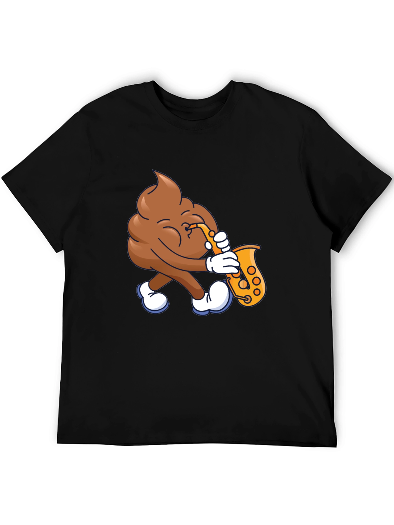 Poop Emoji Saxophone Player Graphic T-Shirt