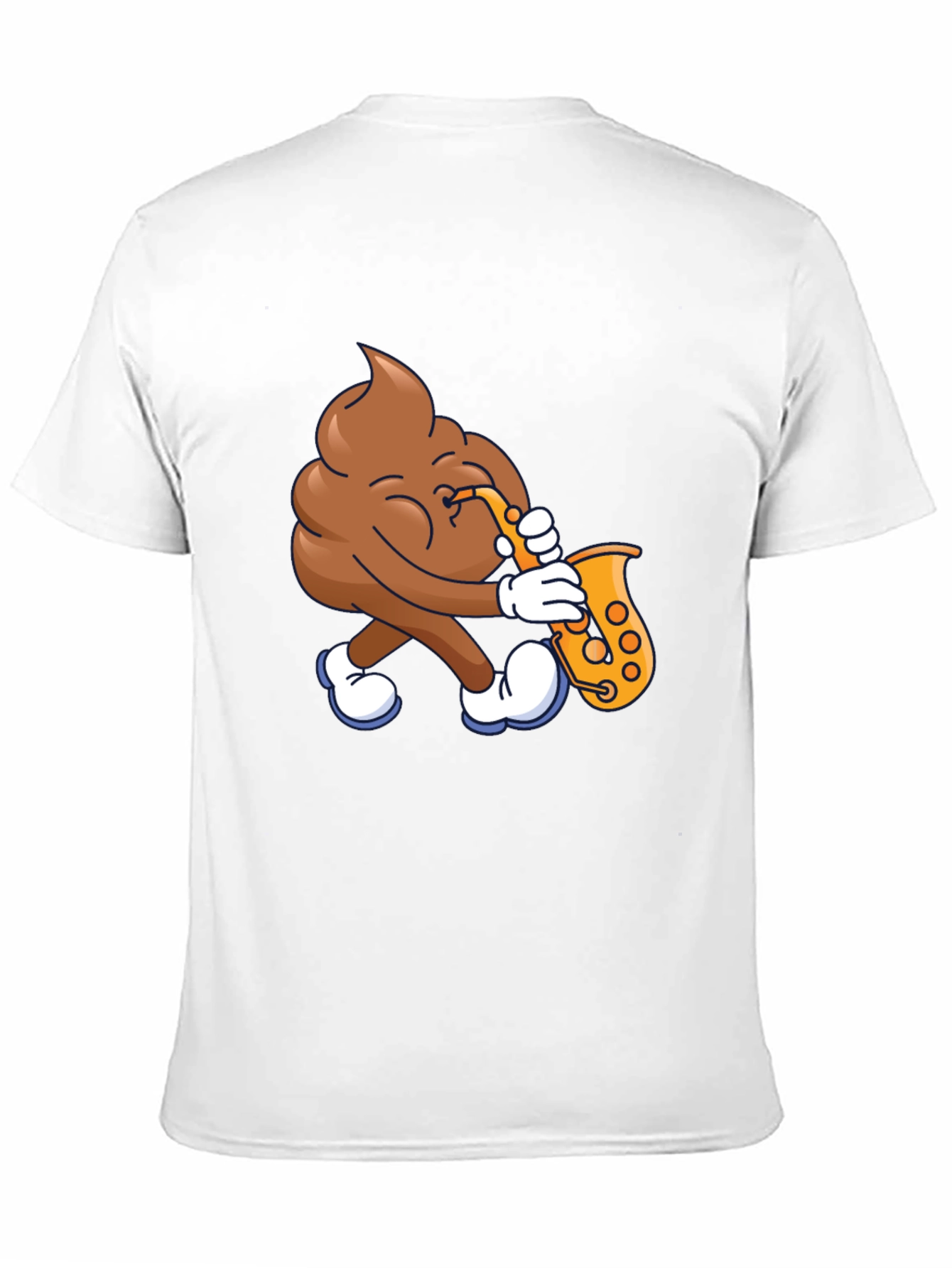 Poop Emoji Saxophone Player Graphic T-Shirt