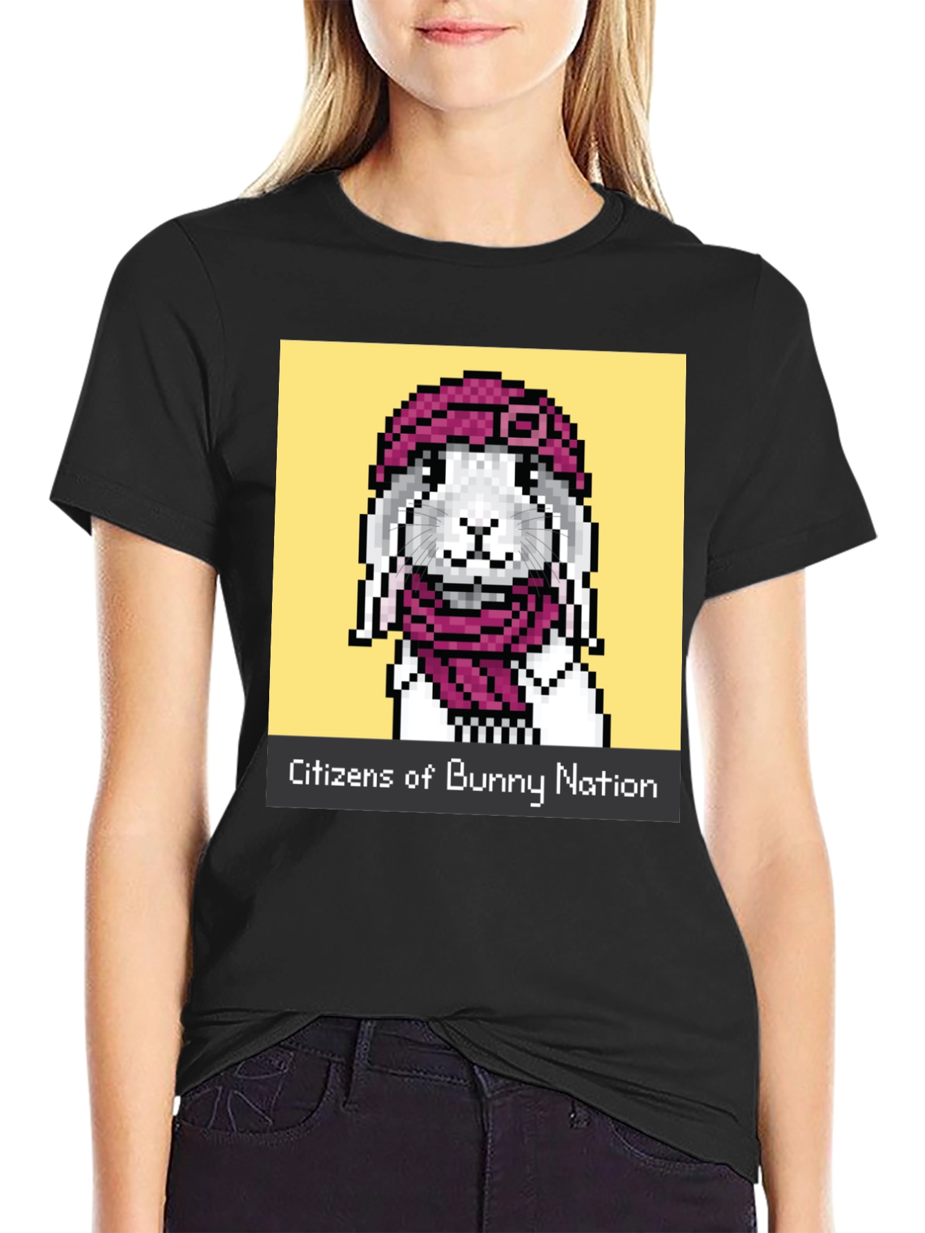 Bunny Nation Pixel Art Graphic Tee
