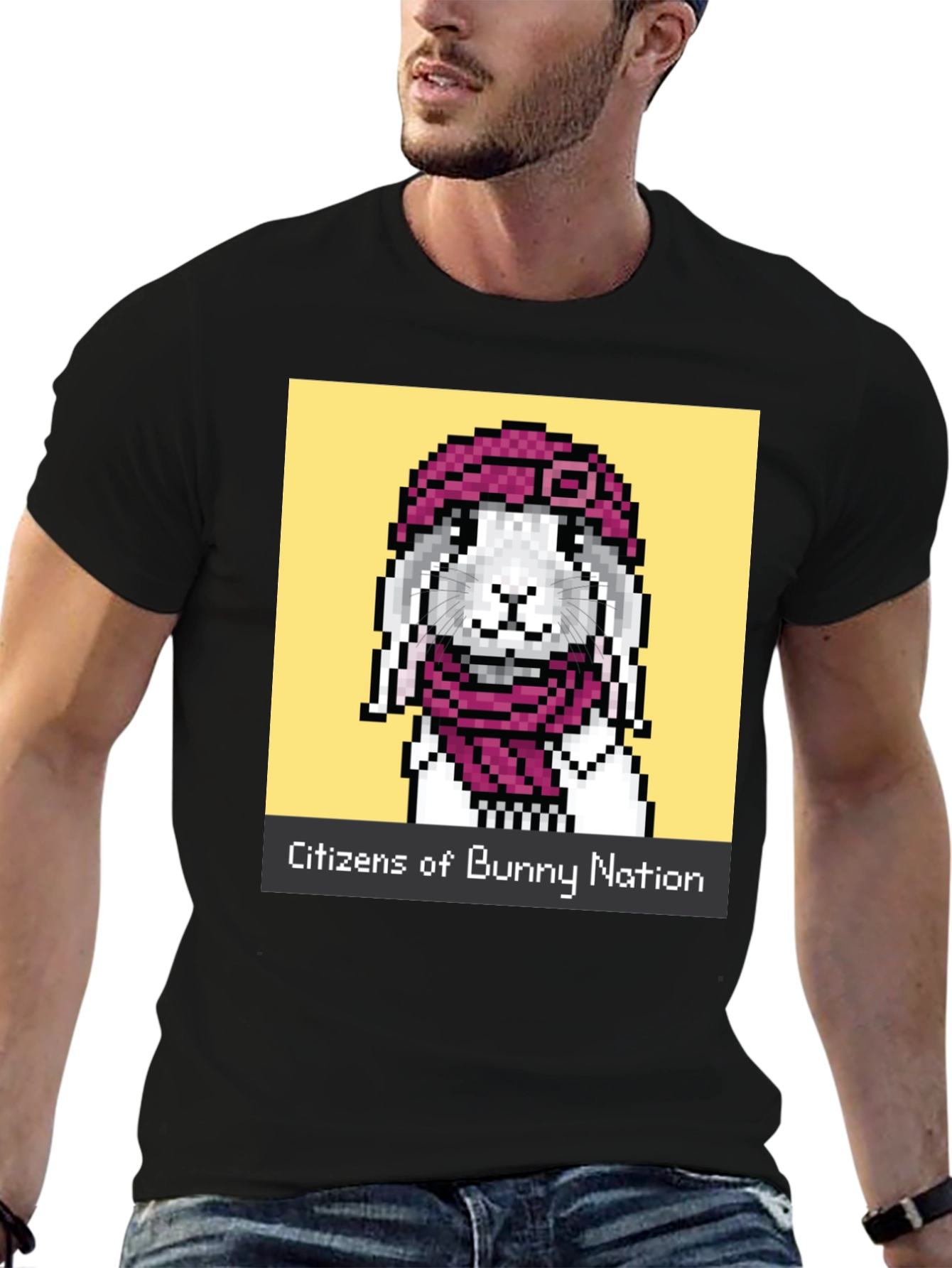 Bunny Nation Pixel Art Graphic Tee
