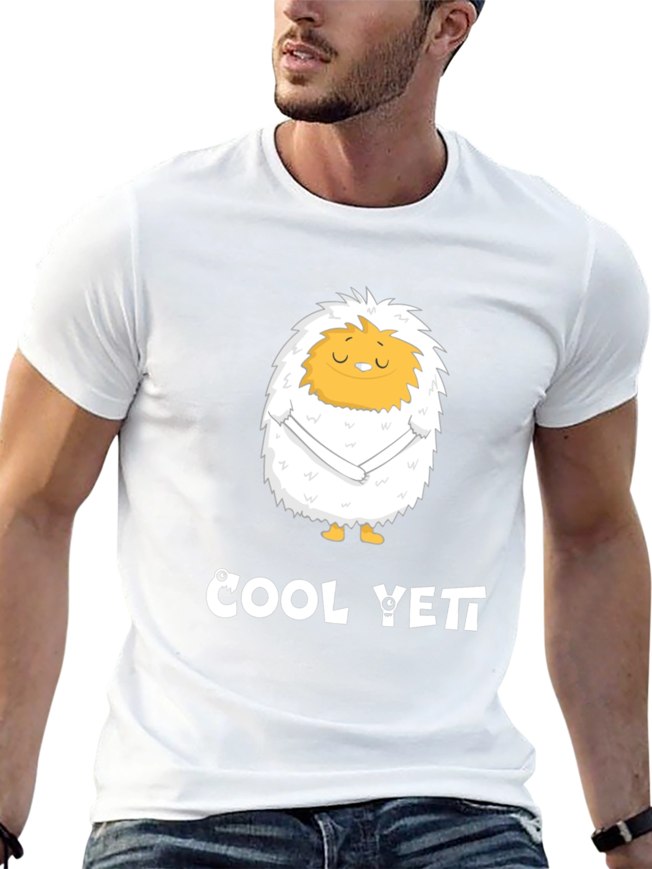 Cool Yeti Graphic Tee - Black Crew Neck