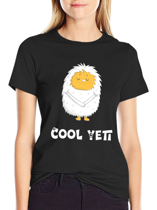 Cool Yeti Graphic Tee - Black Crew Neck