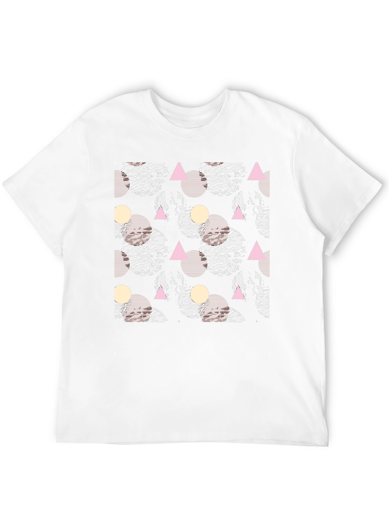 Abstract Geometric Print Crew Neck T-Shirt