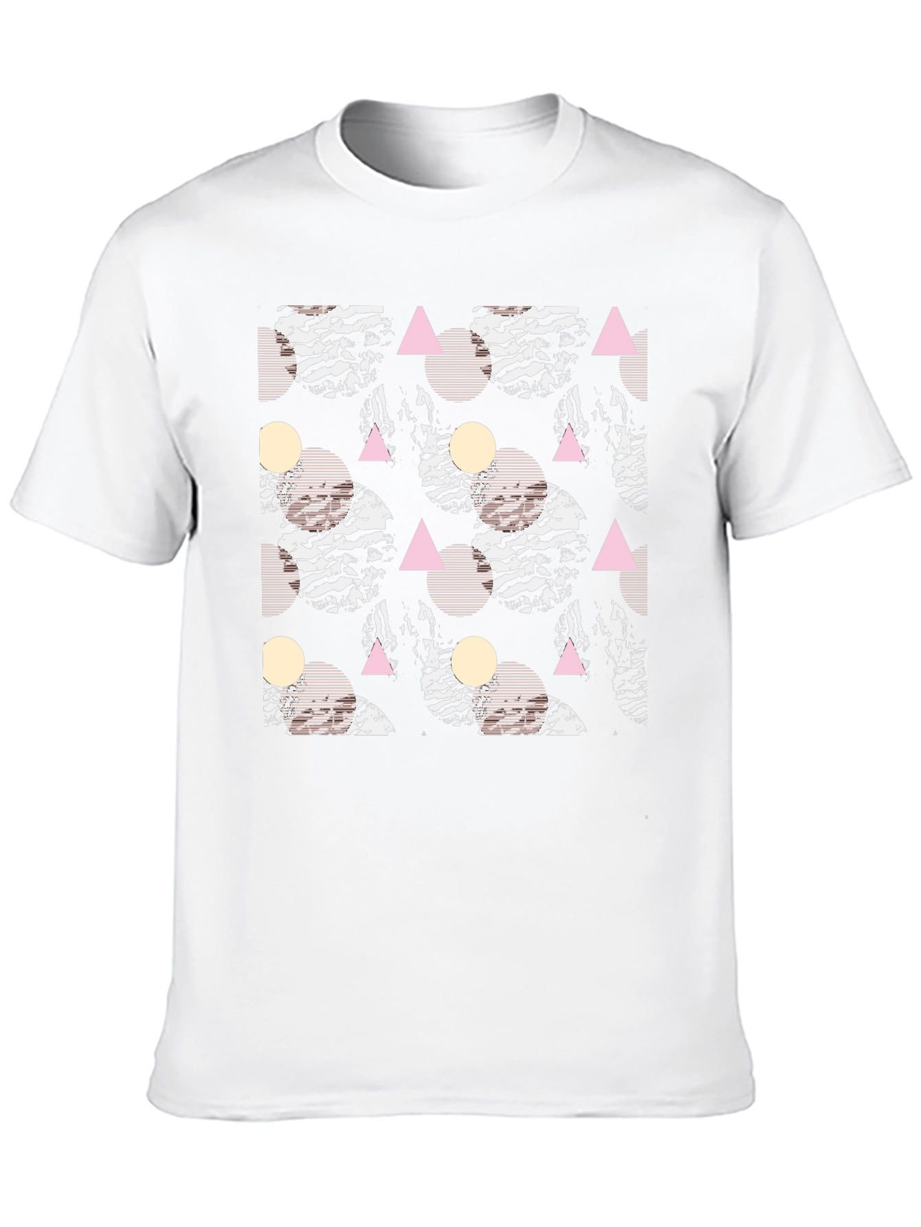 Abstract Geometric Print Crew Neck T-Shirt