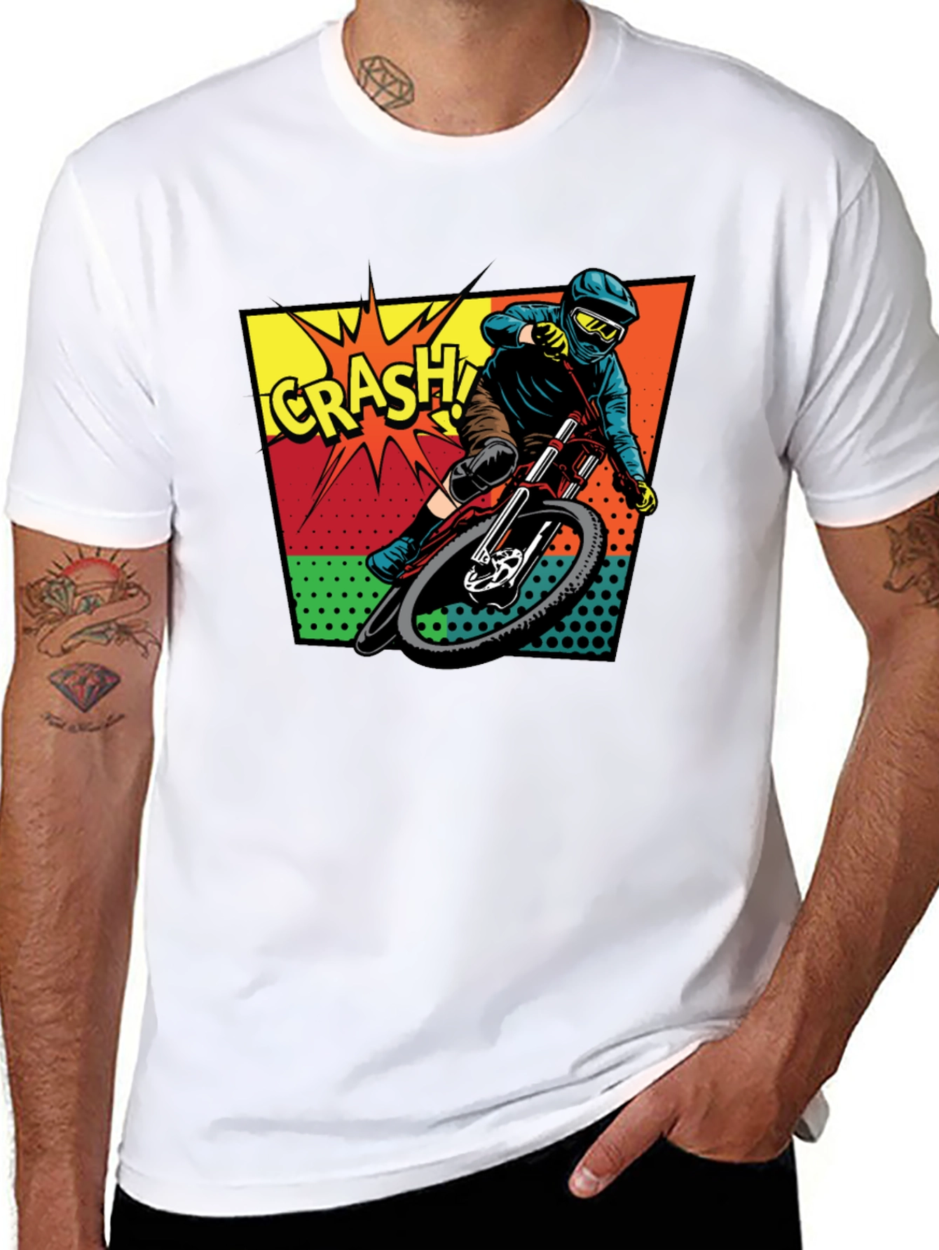 Mountain Bike Crash Graphic Tee - Ride On!
