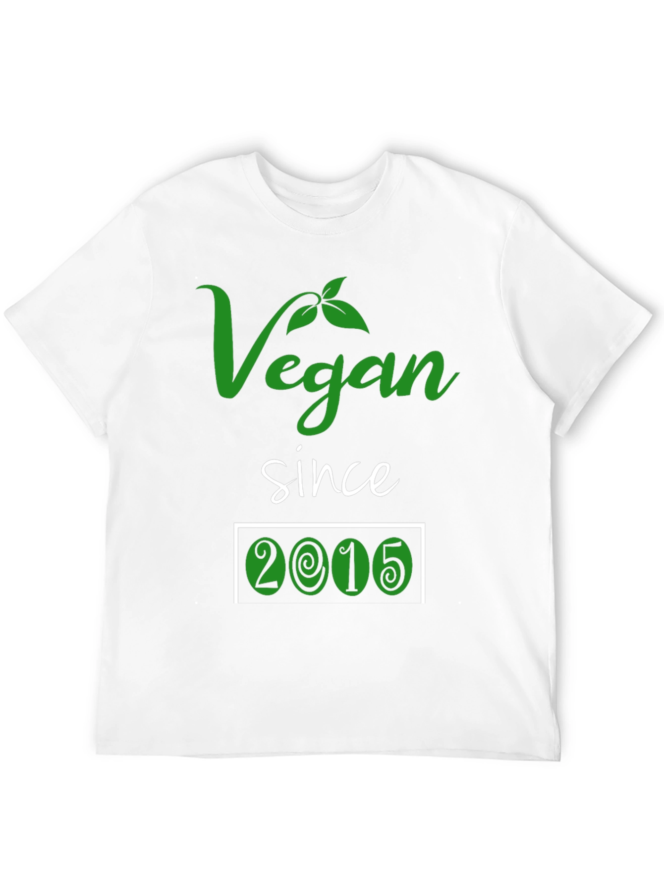 Vegan Since 2015 T-Shirt - Black Cotton