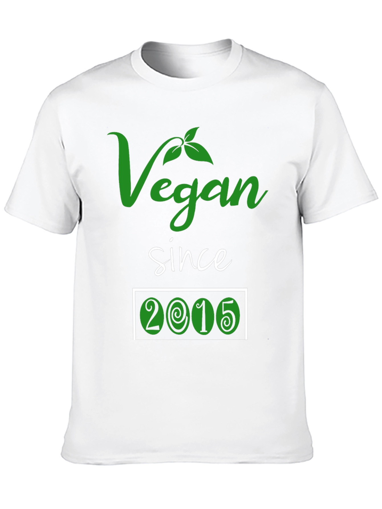 Vegan Since 2015 T-Shirt - Black Cotton