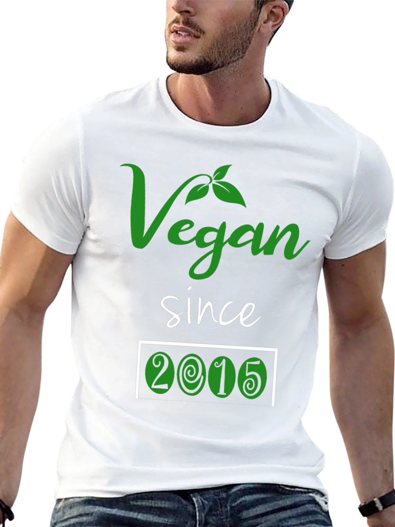 Vegan Since 2015 T-Shirt - Black Cotton