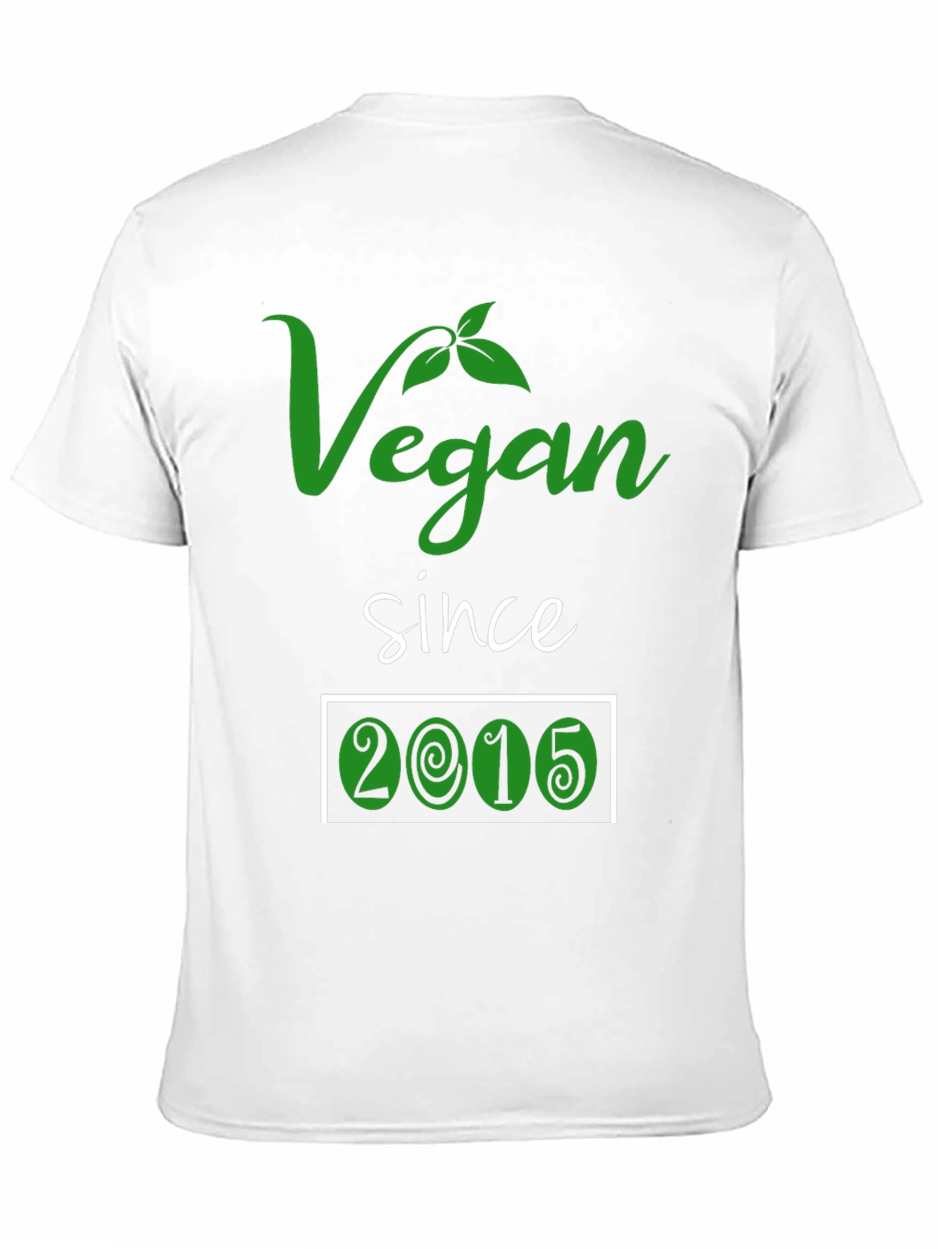 Vegan Since 2015 T-Shirt - Black Cotton