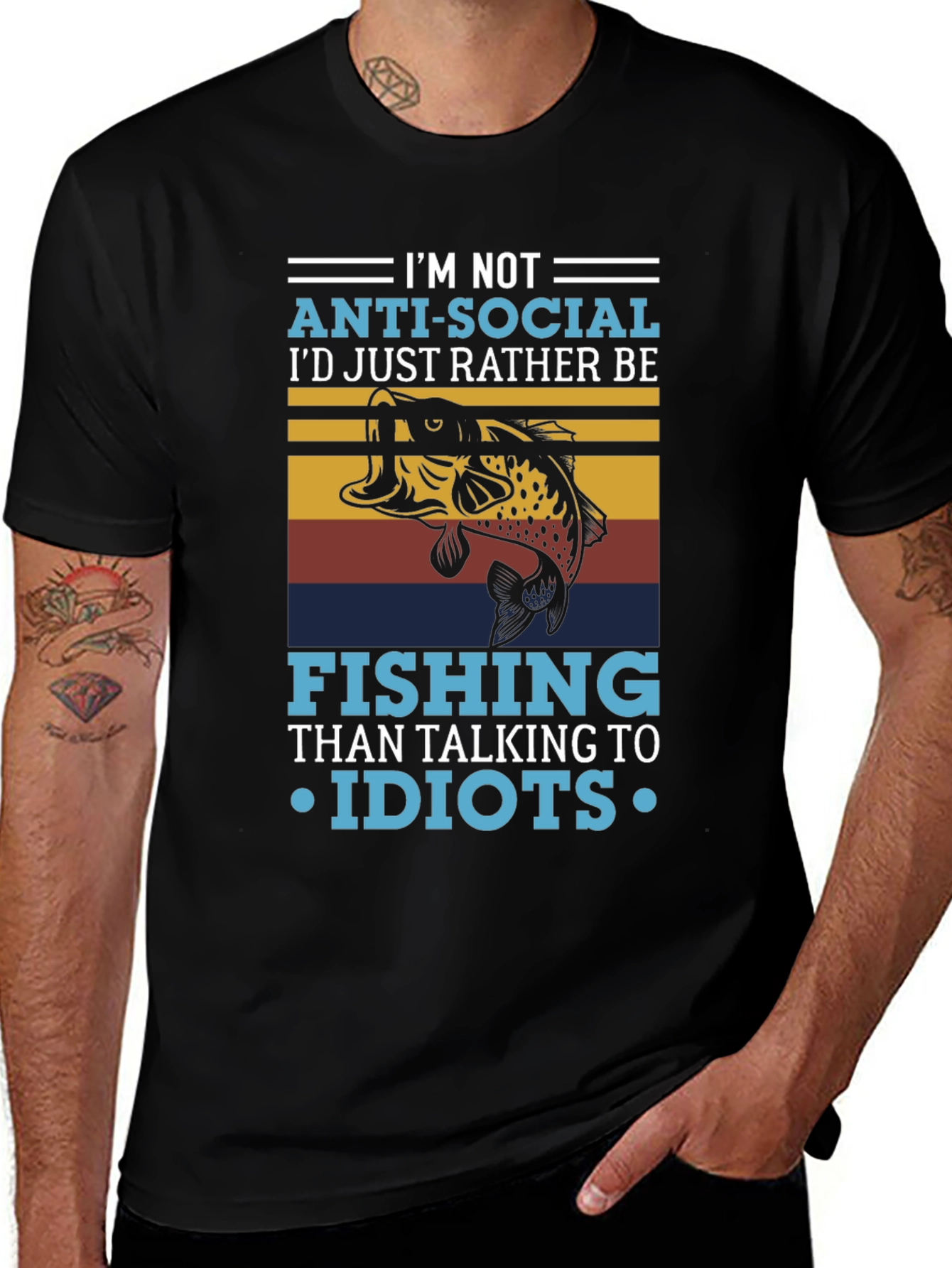 Im Not Anti-Social Fishing T-Shirt