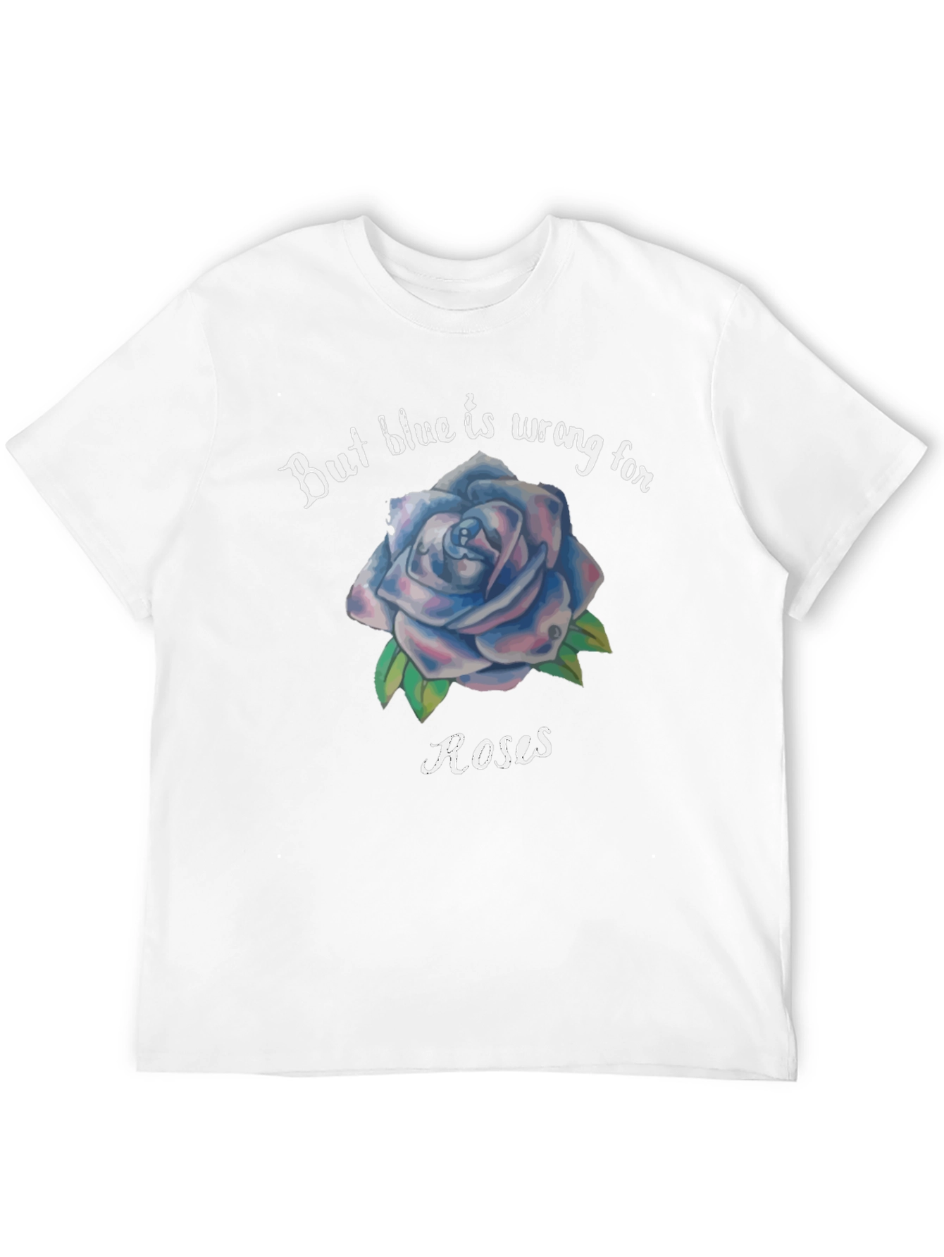 Blue Rose Graphic Tee - Unique Floral T-Shirt