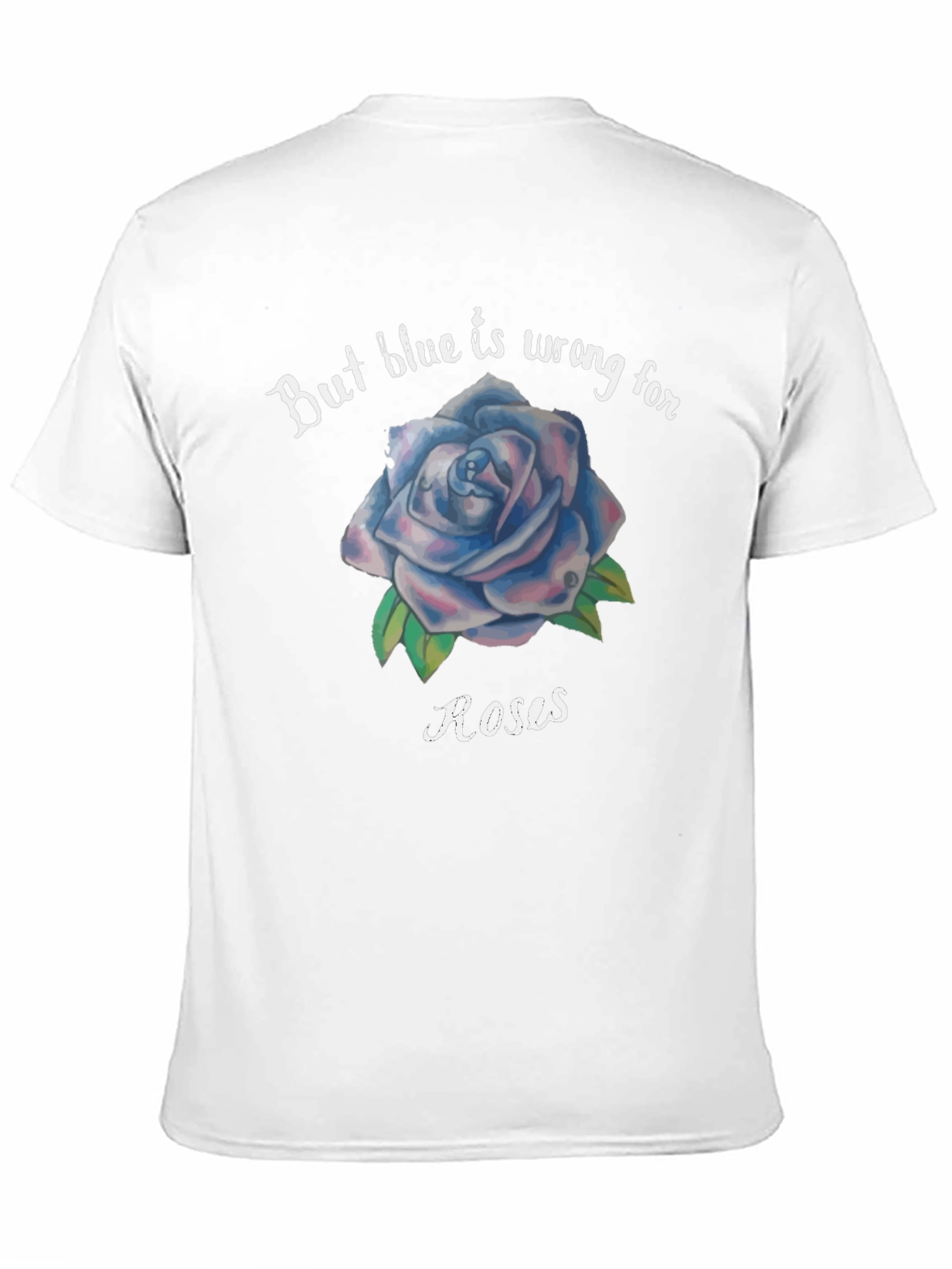 Blue Rose Graphic Tee - Unique Floral T-Shirt