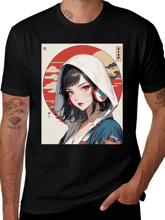 Anime Girl Graphic Tee - Cool Japanese Art Shirt