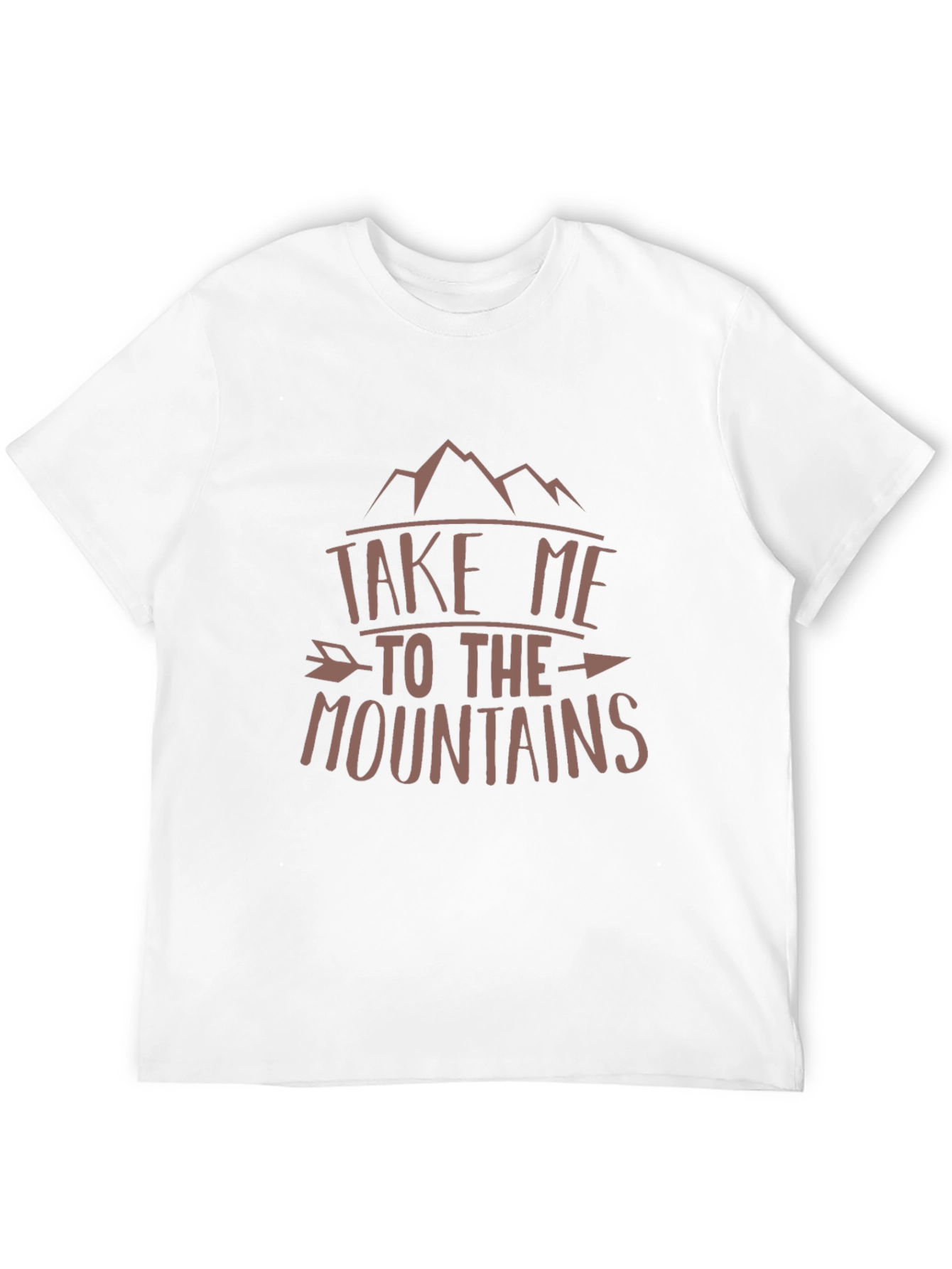 Mountains Graphic Print Tee - Black Cotton T-Shirt