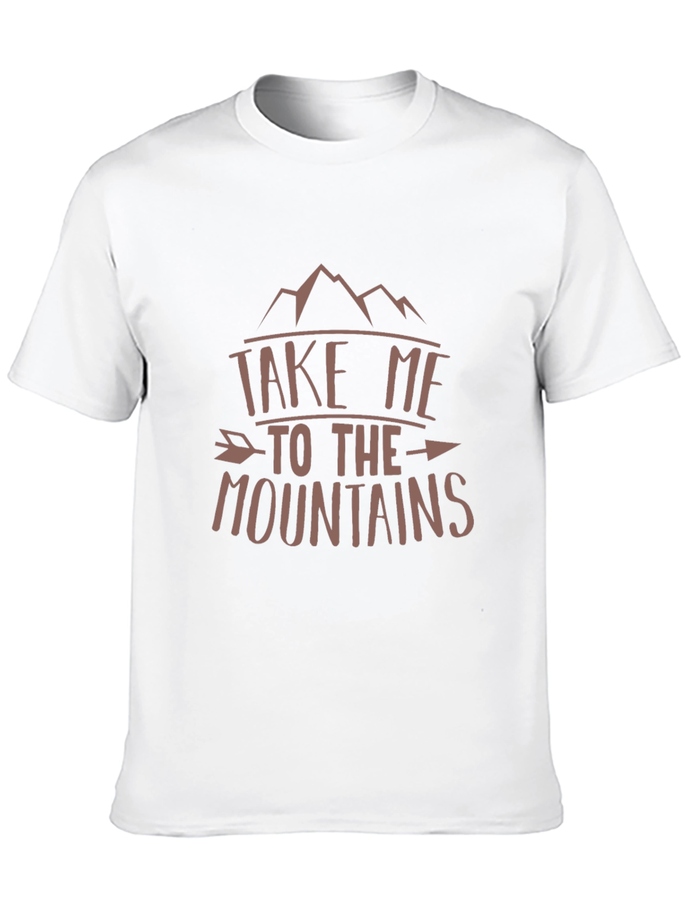 Mountains Graphic Print Tee - Black Cotton T-Shirt