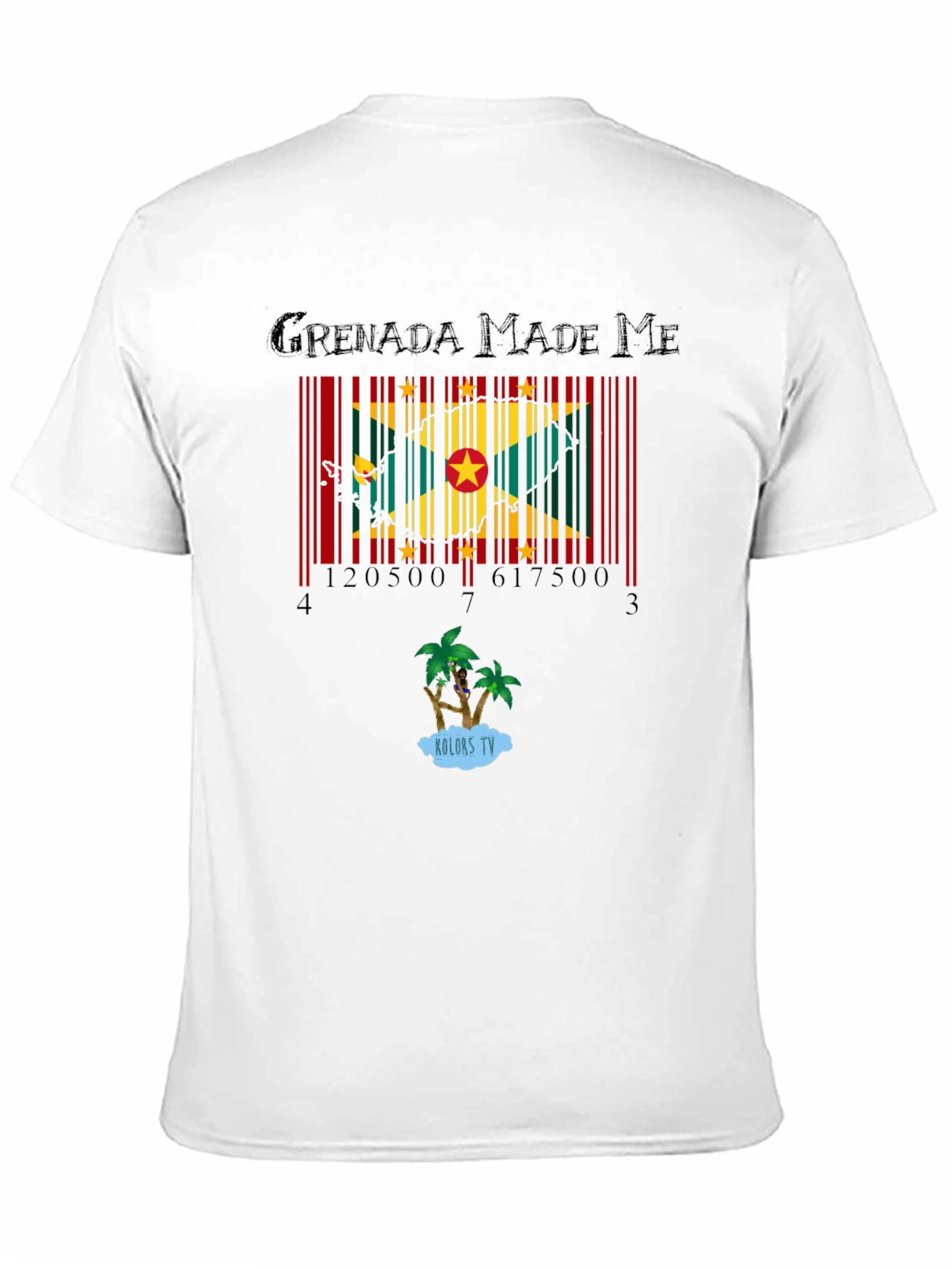 Grenada Made Me Barcode Flag Graphic Tee
