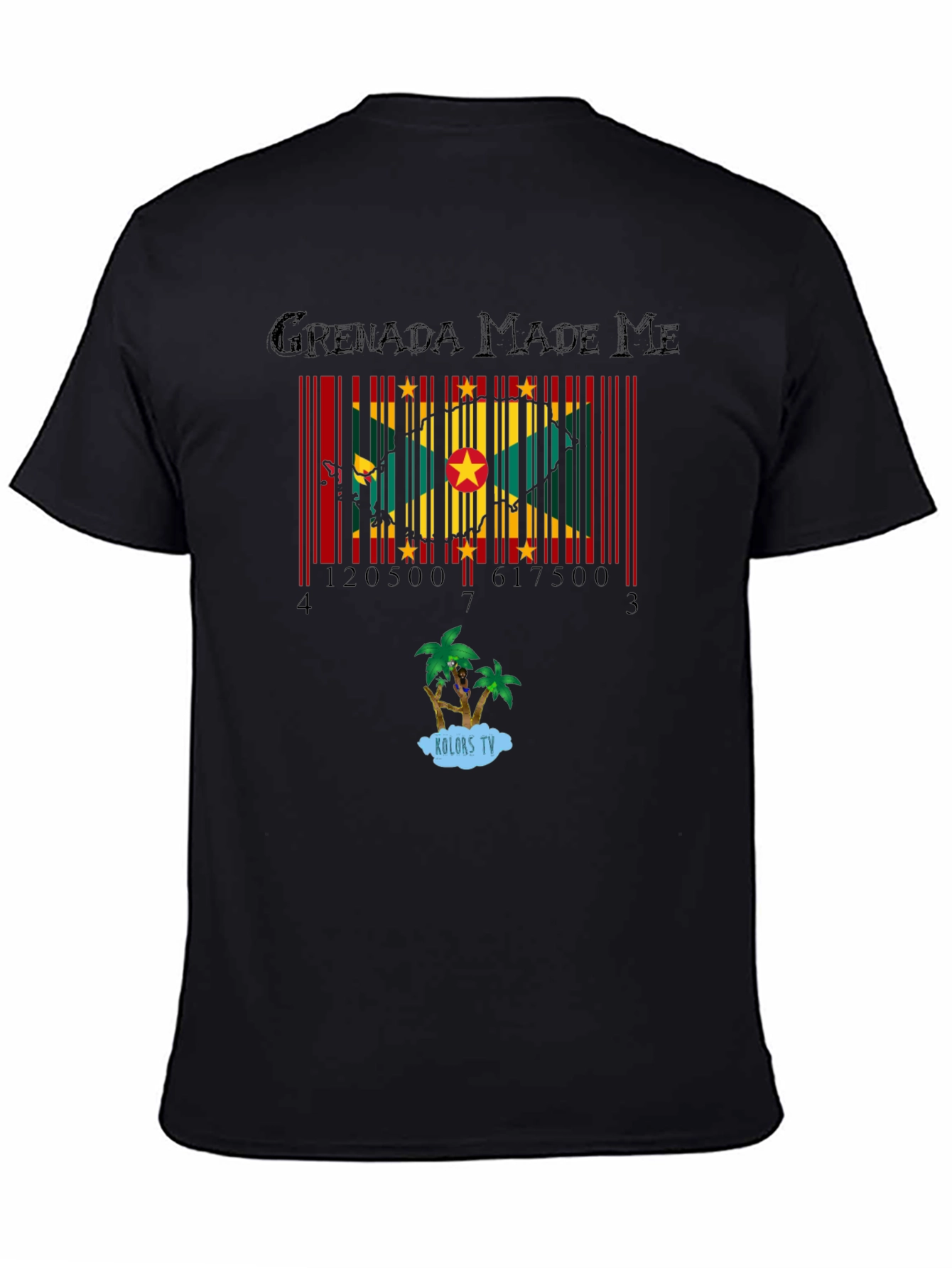 Grenada Made Me Barcode Flag Graphic Tee