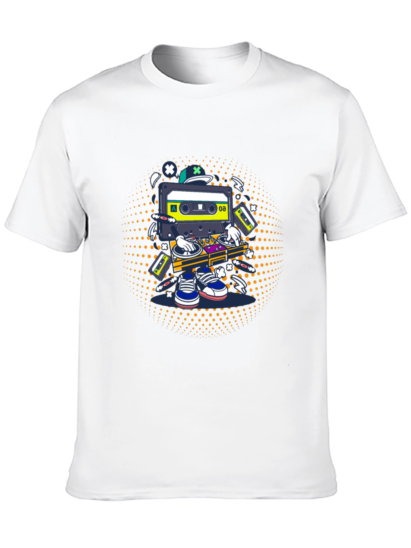 DJ Cassette Tape Graphic Tee - Black