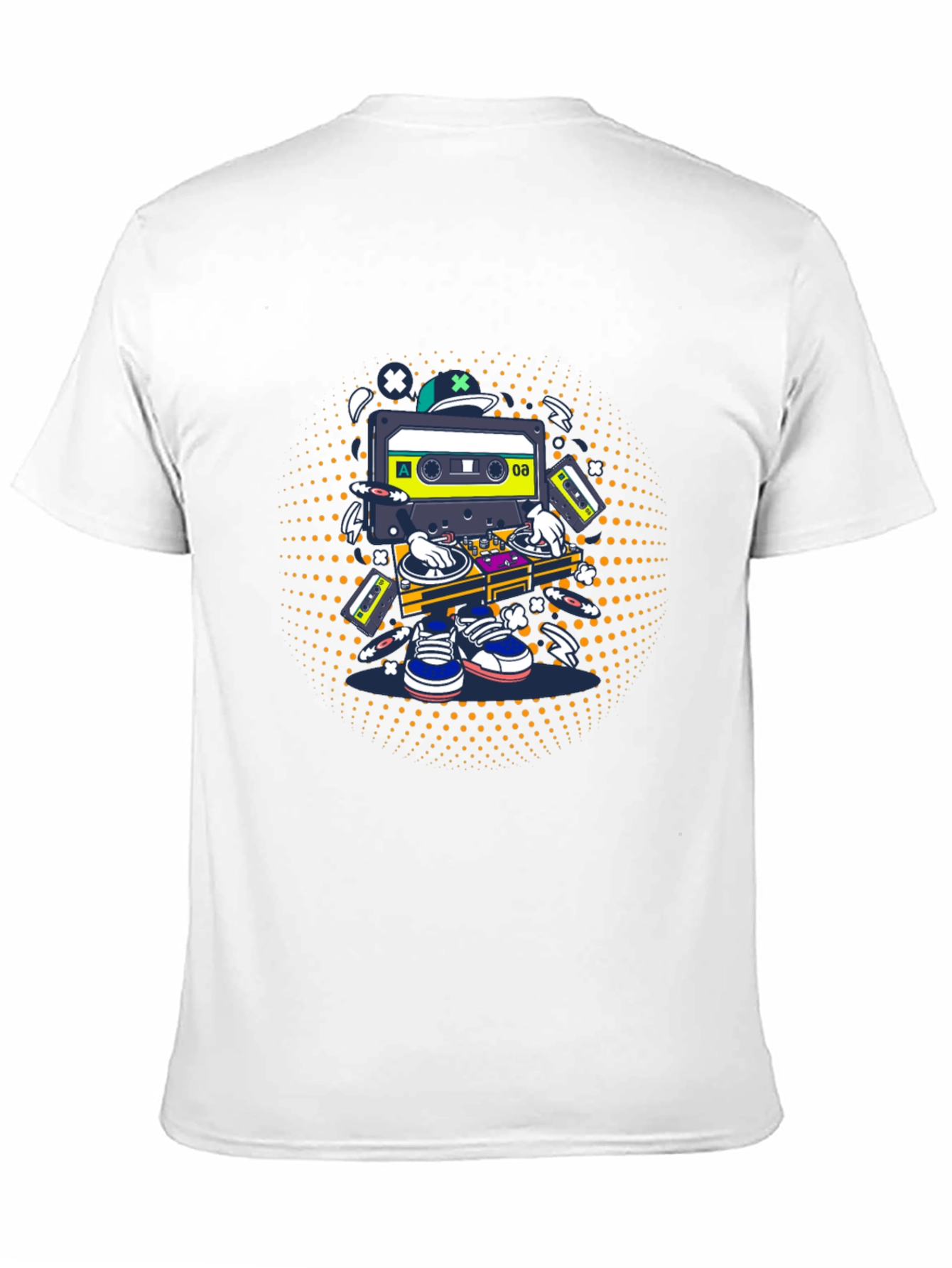 DJ Cassette Tape Graphic Tee - Black
