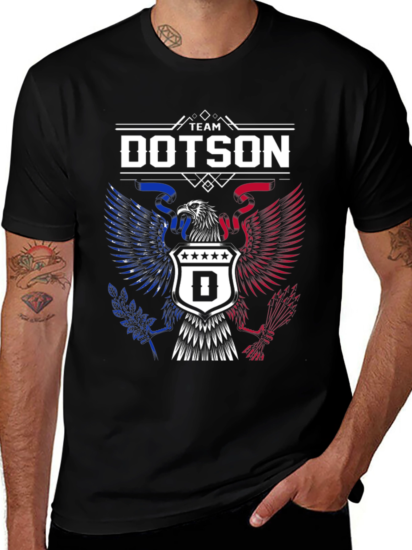 Team Dotson Patriotic Eagle Crest T-Shirt