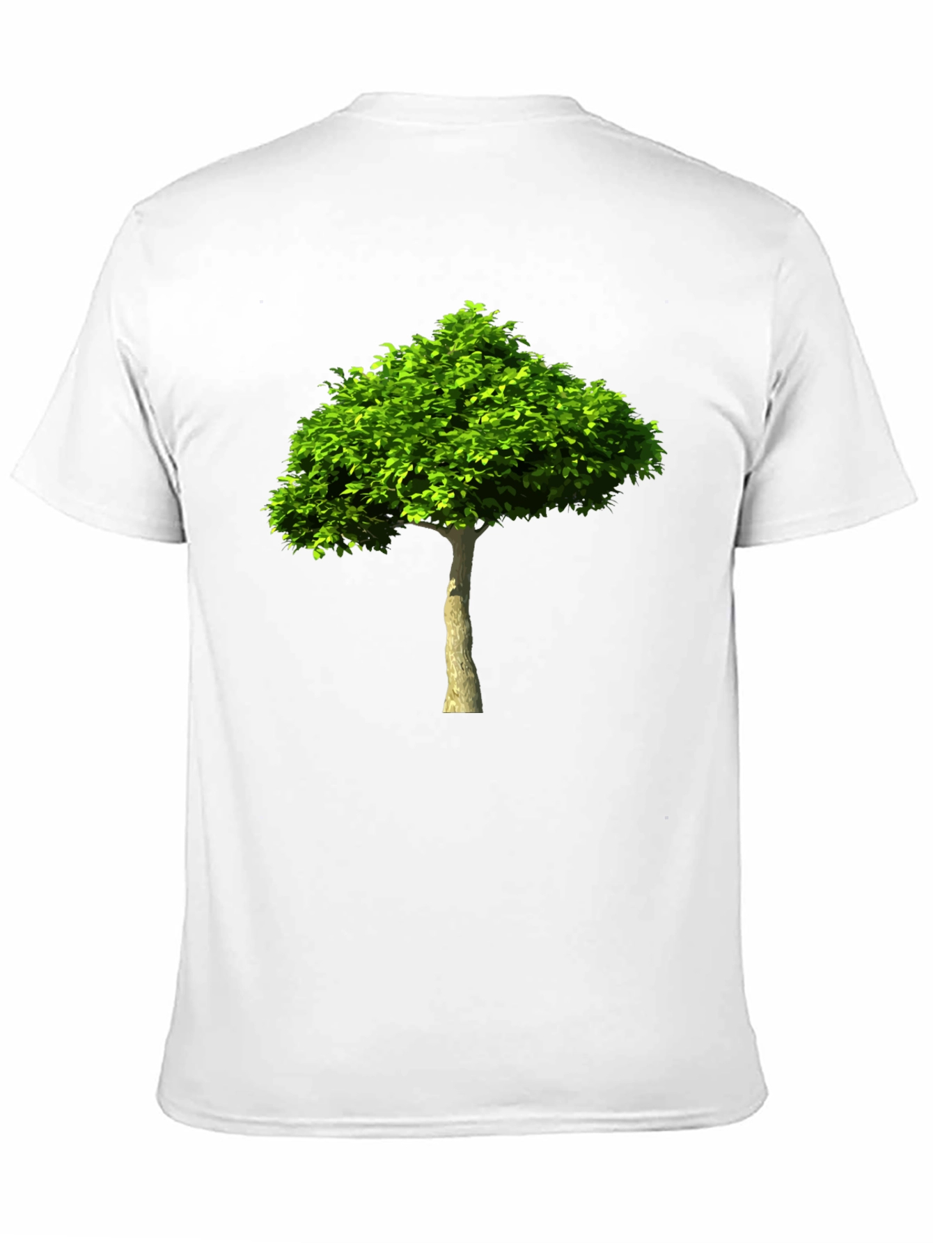 Green Tree Graphic Print Black T-Shirt