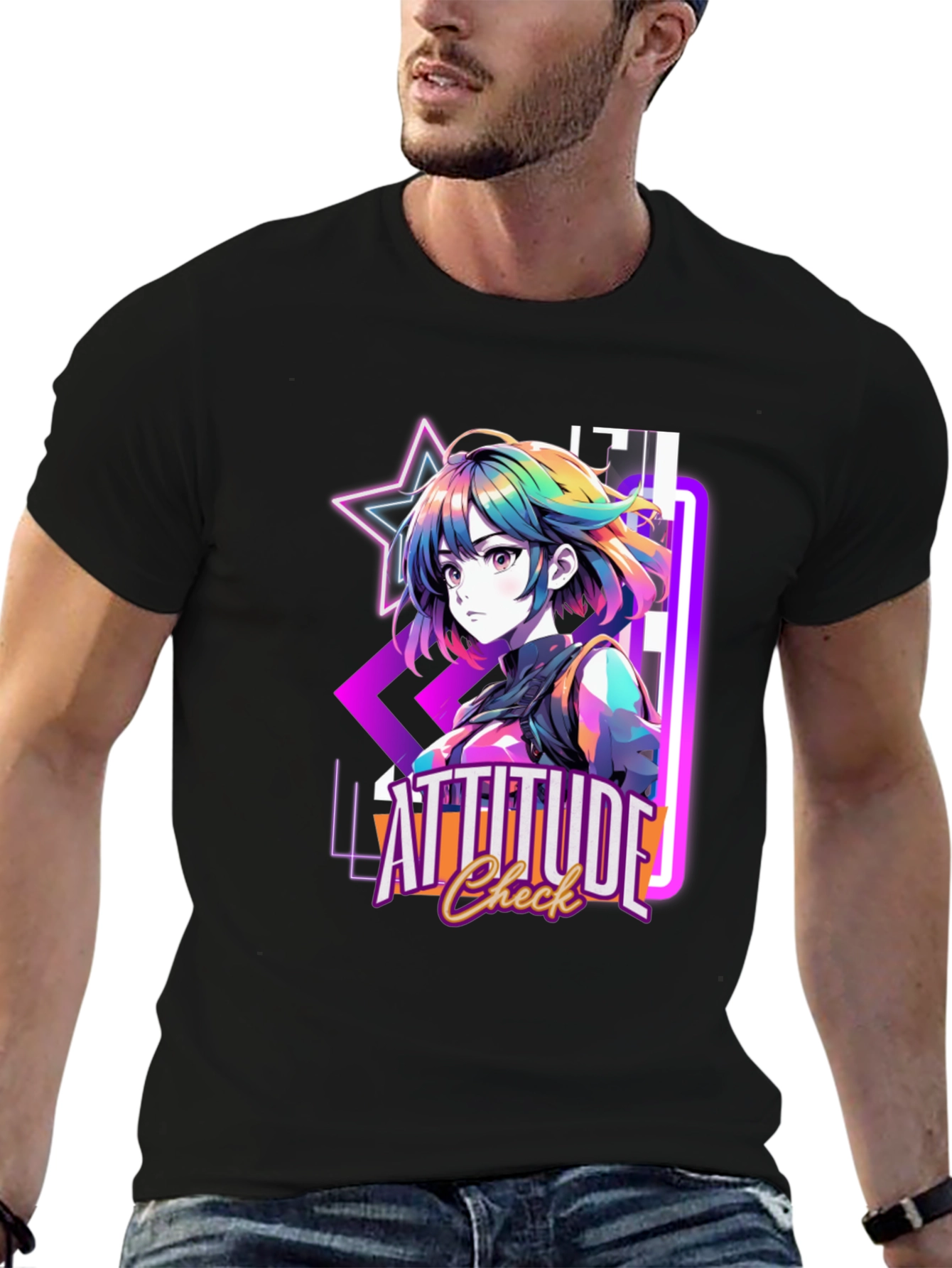 Attitude Check Anime T-Shirt - Graphic Tee