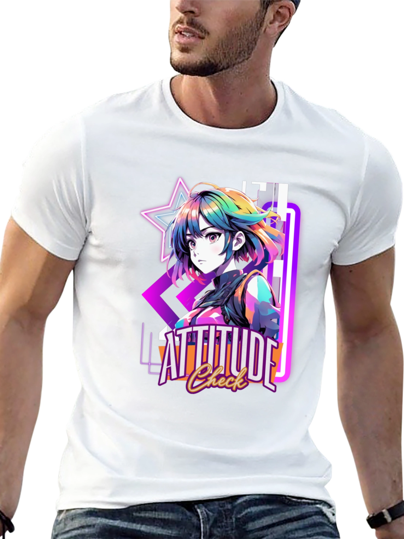 Attitude Check Anime T-Shirt - Graphic Tee