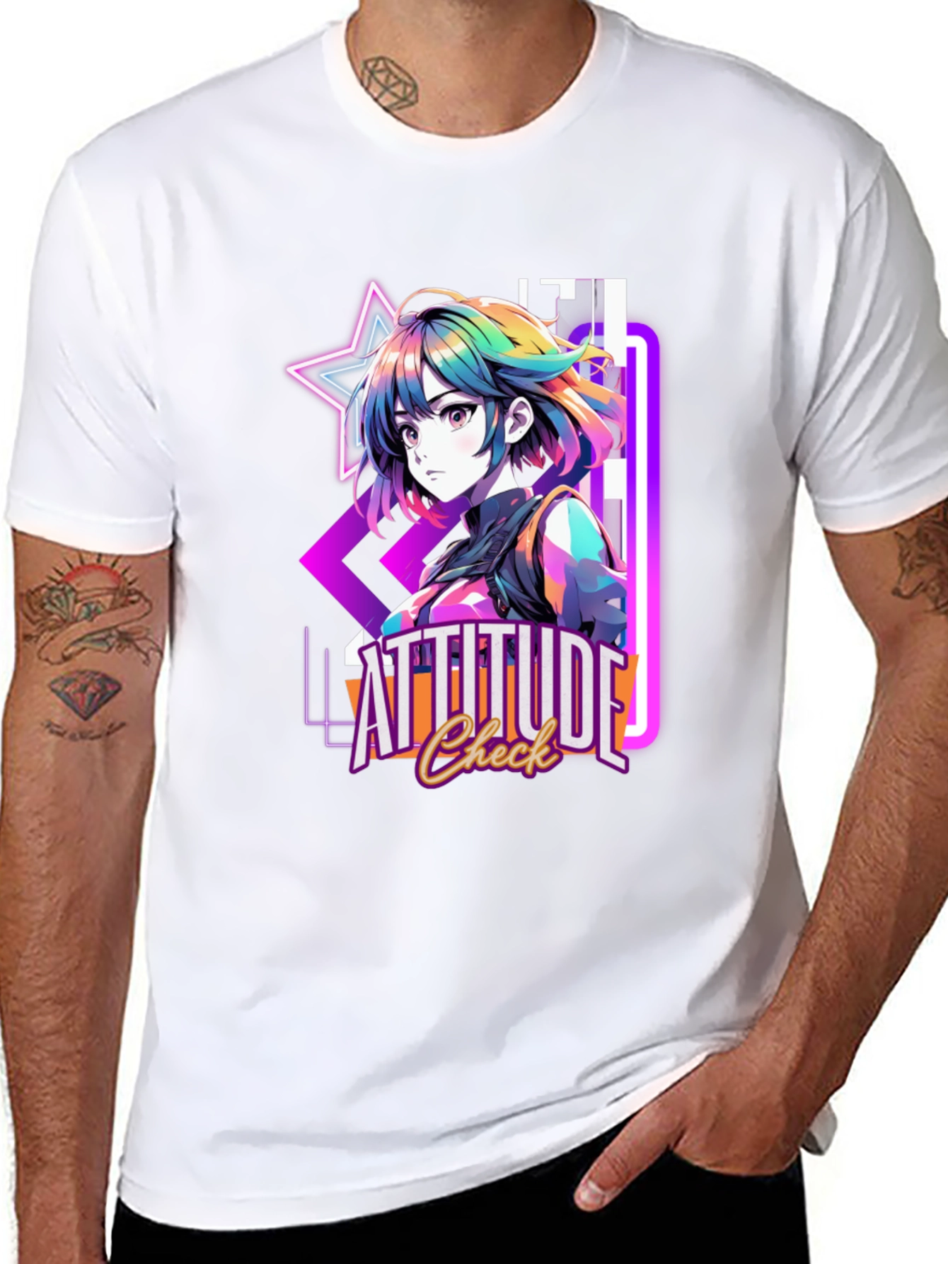 Attitude Check Anime T-Shirt - Graphic Tee