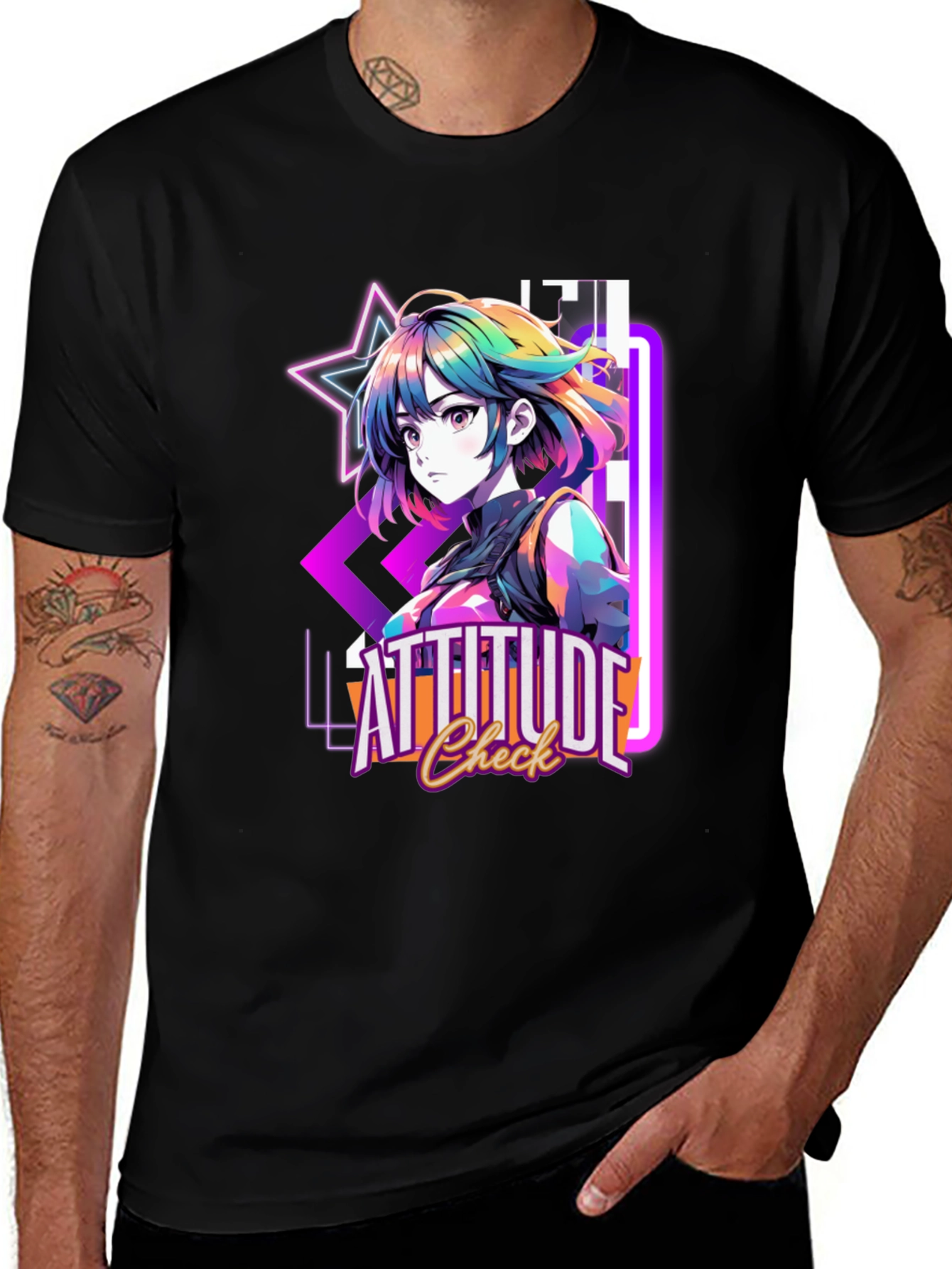 Attitude Check Anime T-Shirt - Graphic Tee