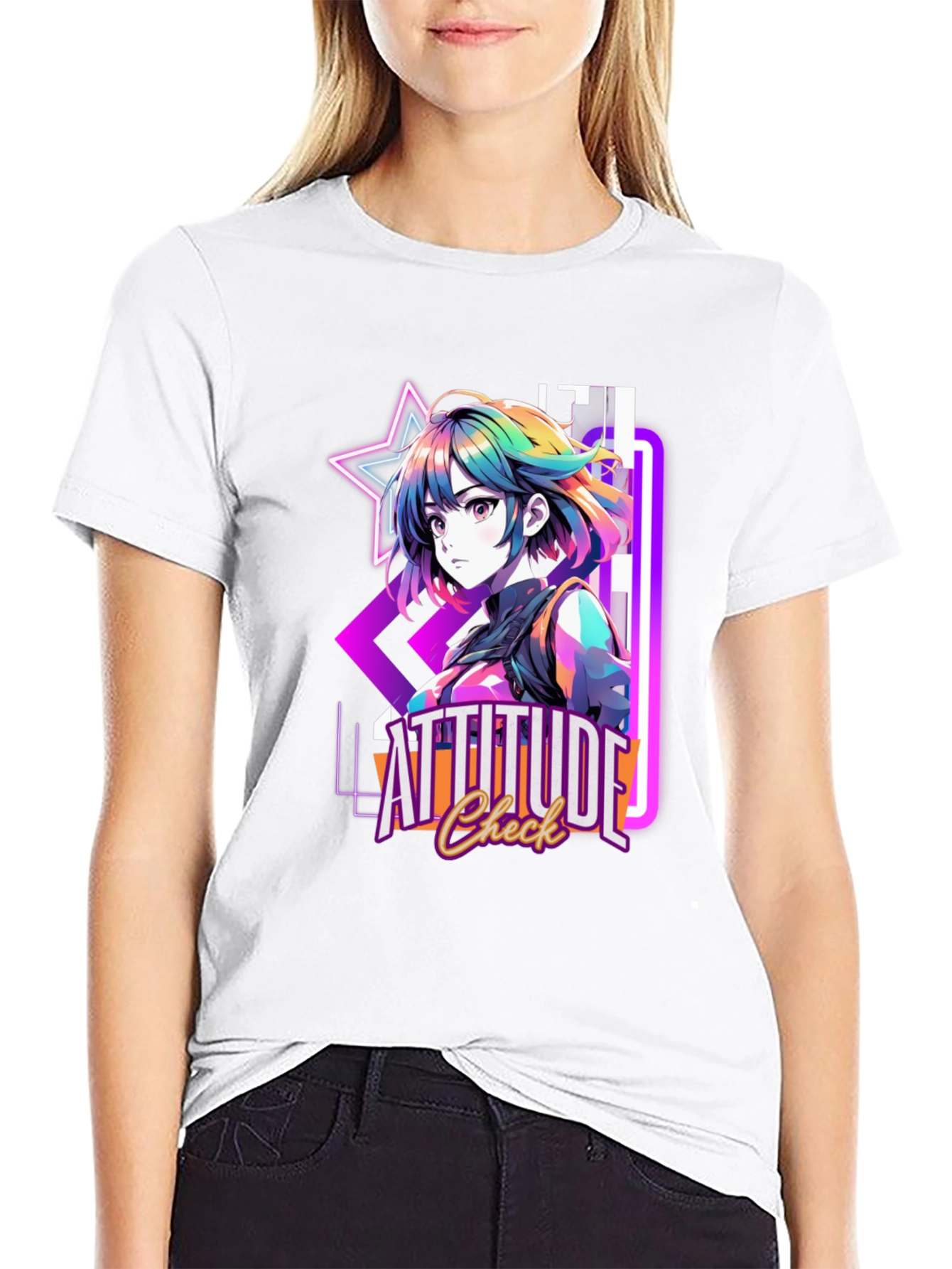 Attitude Check Anime T-Shirt - Graphic Tee