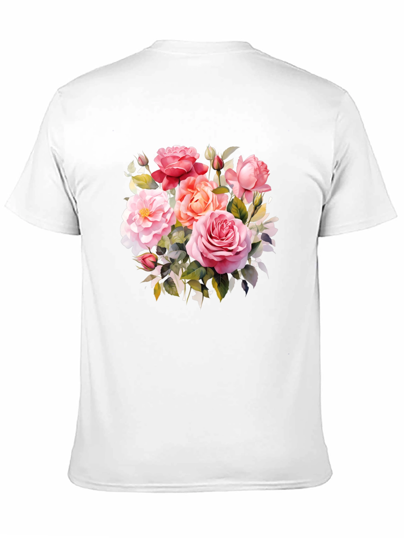 Floral Rose Graphic T-Shirt - Elegant Design