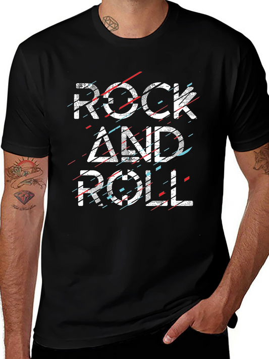 Rock and Roll Graphic Black T-Shirt