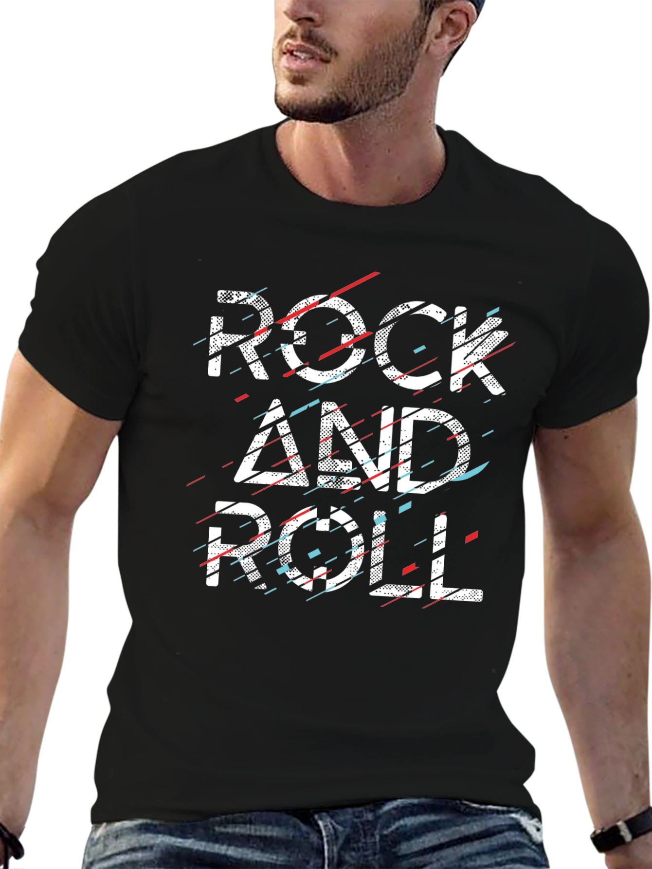 Rock and Roll Graphic Black T-Shirt