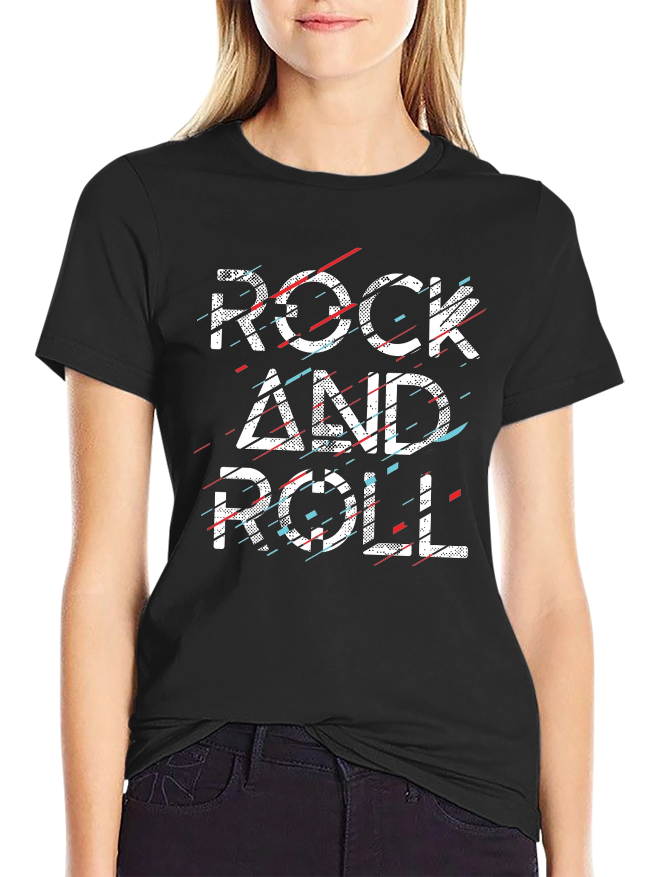 Rock and Roll Graphic Black T-Shirt